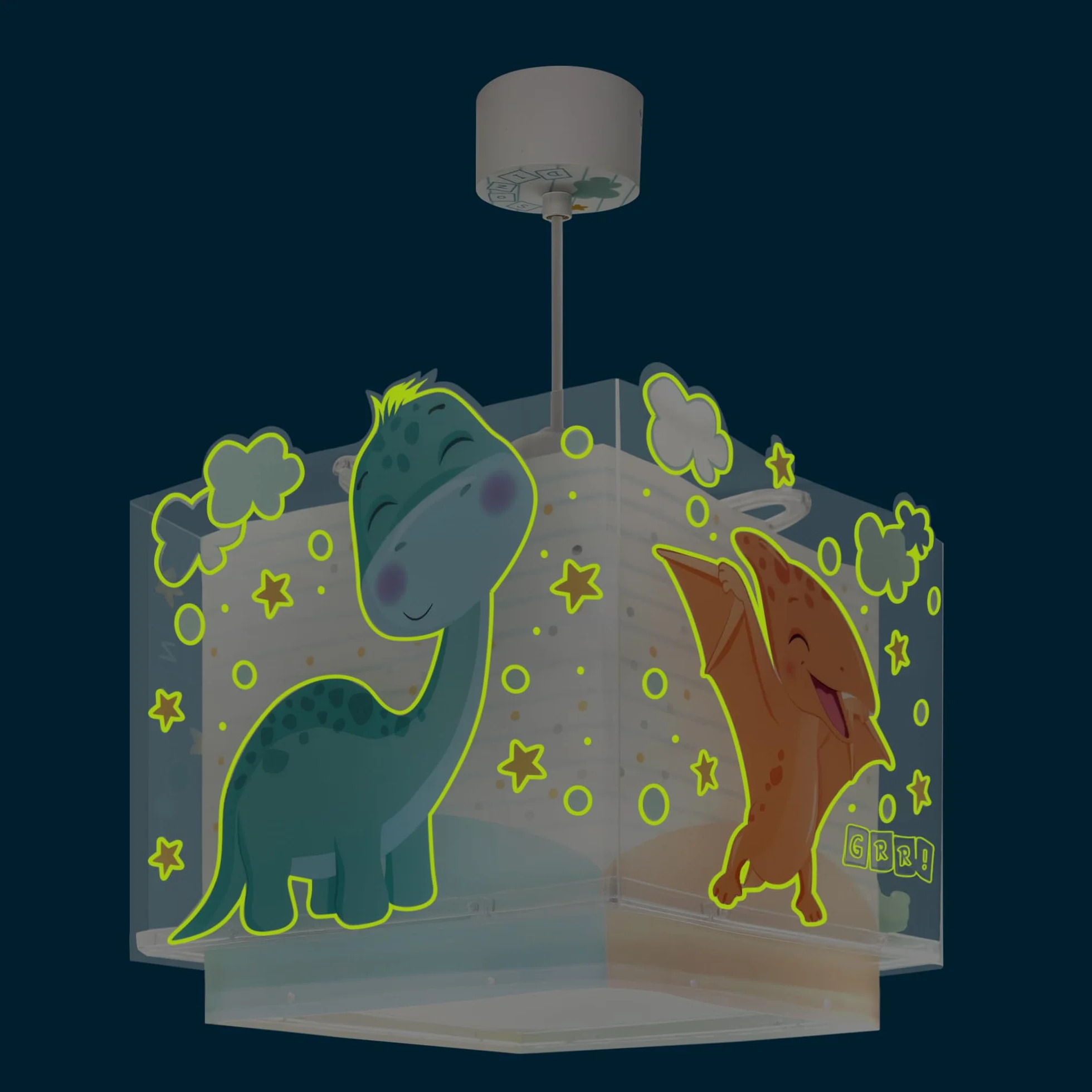Dalber Lampe Suspension Enfants Dinos Dinosaures E27