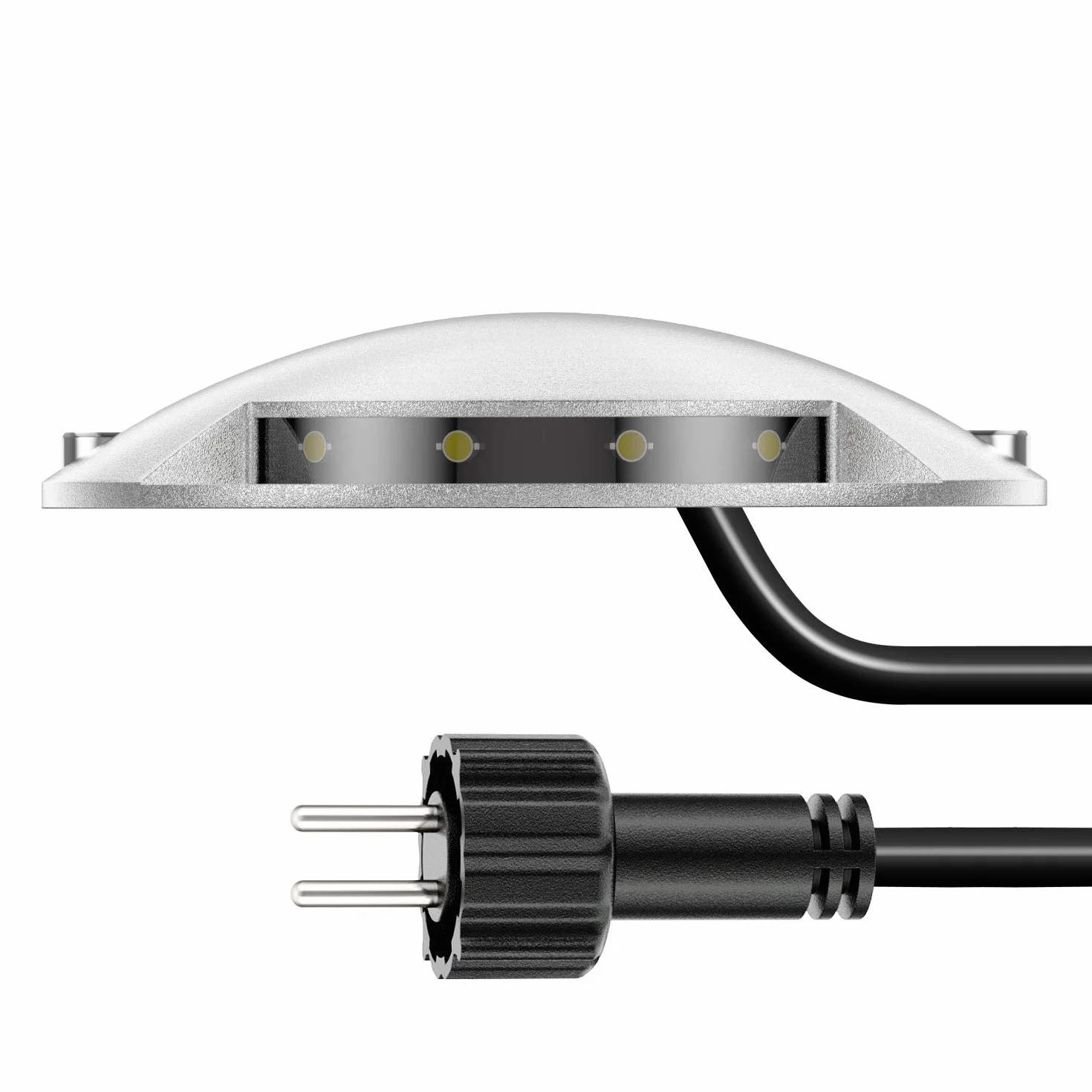 ledscom.de Bunda Lampe LED de sol en saillie extérieur carrossable blanc chaud 4 pièces