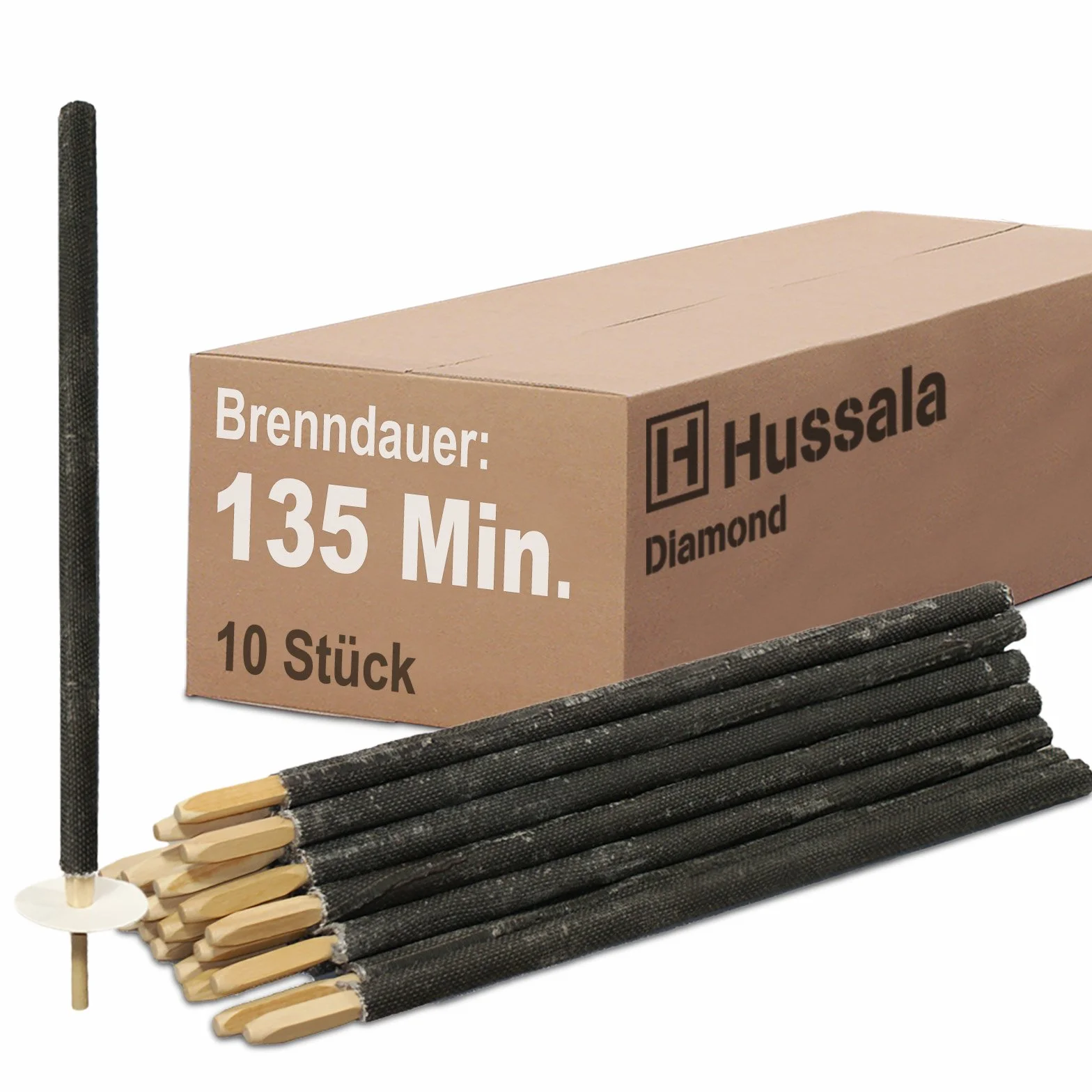 Hussala Diamond Torches en Cire 135 Min 10 Pièces