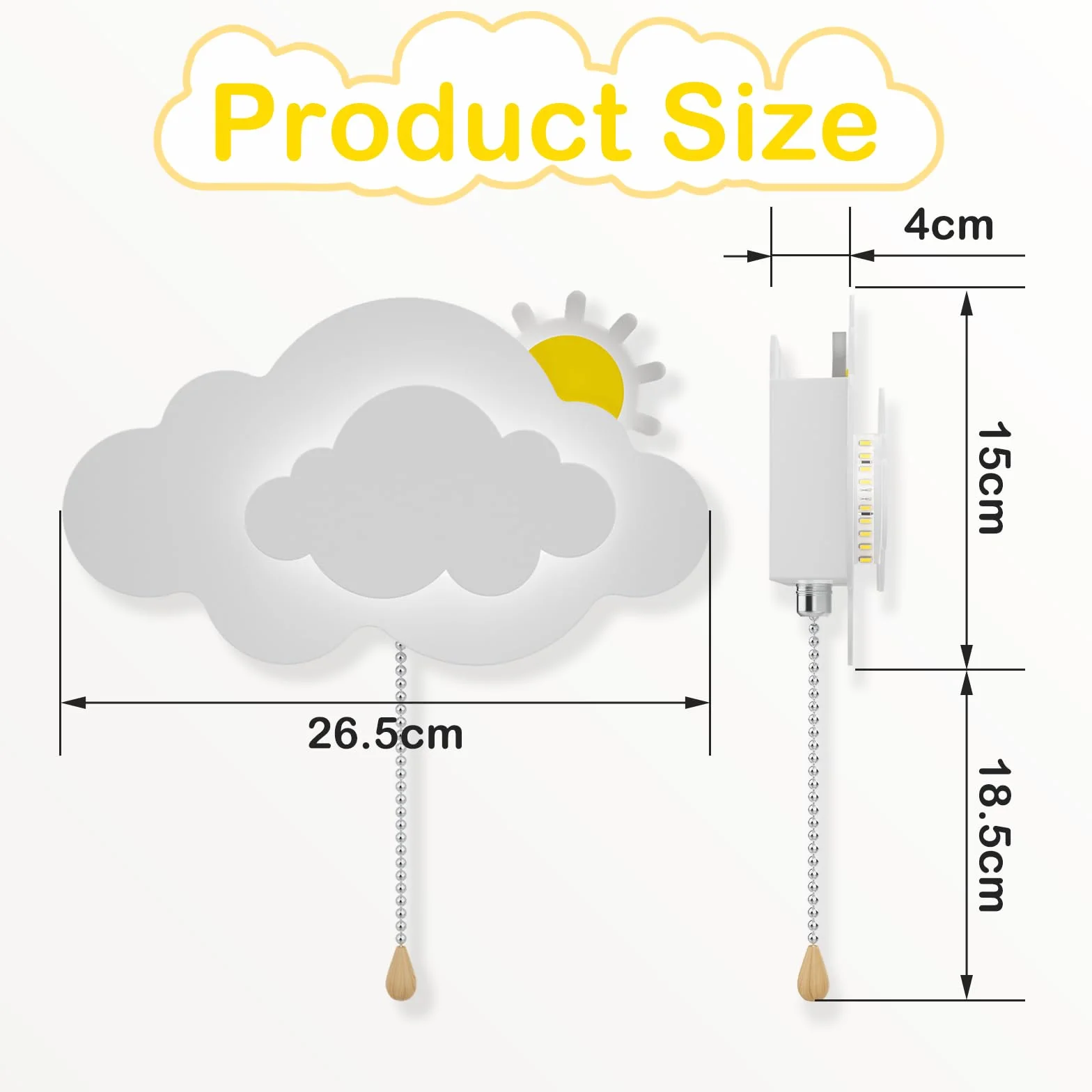 DROMEZ Applique Murale Enfant LED - Lampe Murale Sans Fil Rechargeable 3 Températures de Couleur Blanc
