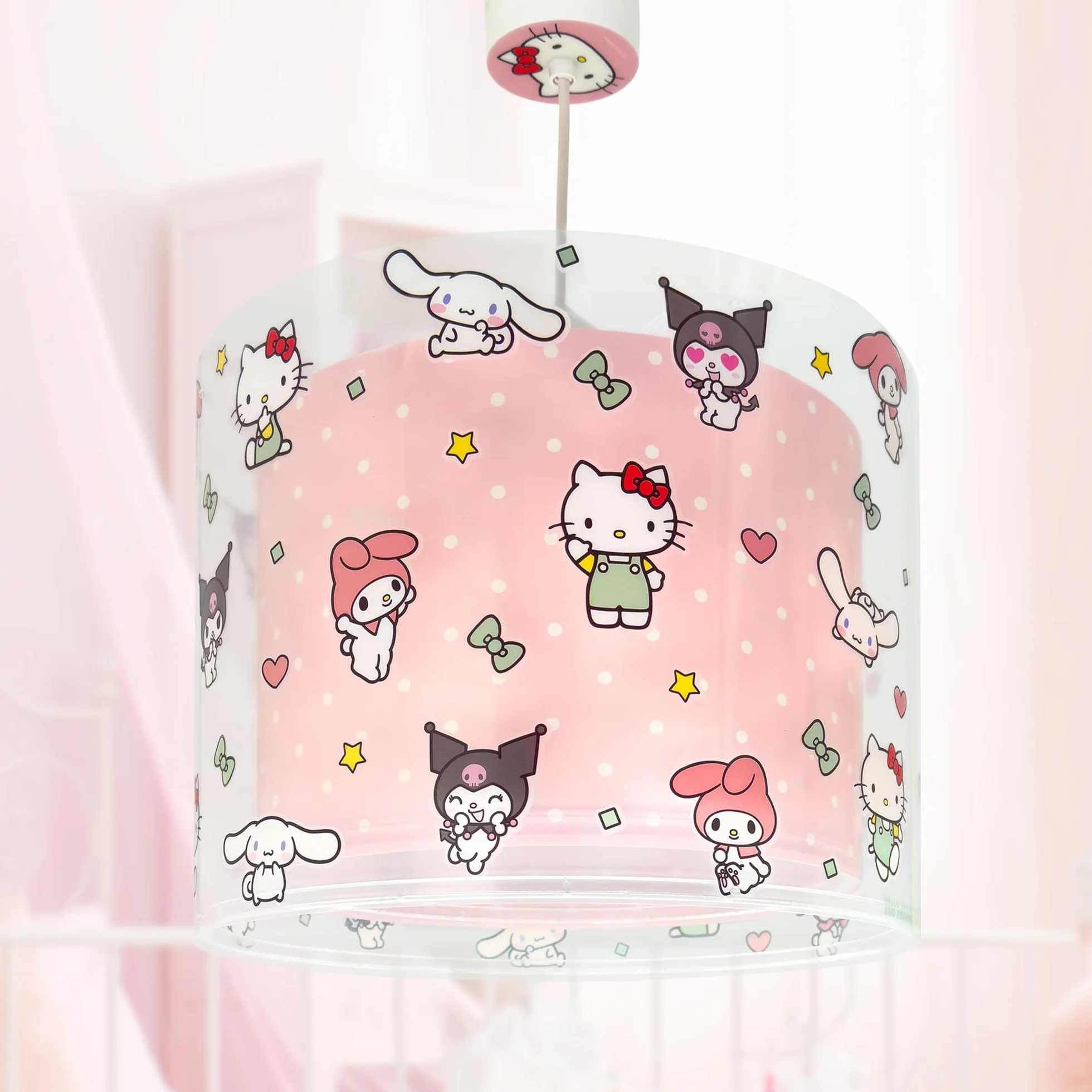 Dalber Lustre Chambre Lampe Suspension Enfand Hello Kitty And Friends My Melody Cinnamoroll Kuromi E27 Rose