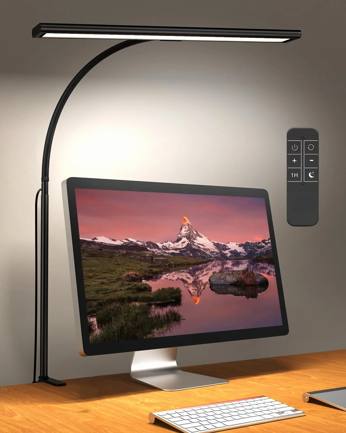 iFalarila 160 LED Lampe de Bureau avec Télécommande, Lampe de Table Flexible 360° USB, 70cm