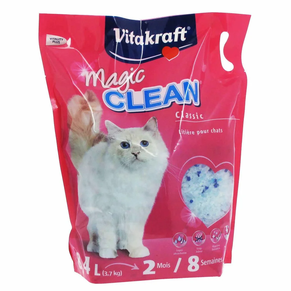VITAKRAFT Magic Clean Classic Litière Non Agglomérante pour Chats Perles Minérales Antibactérienne 8,4L