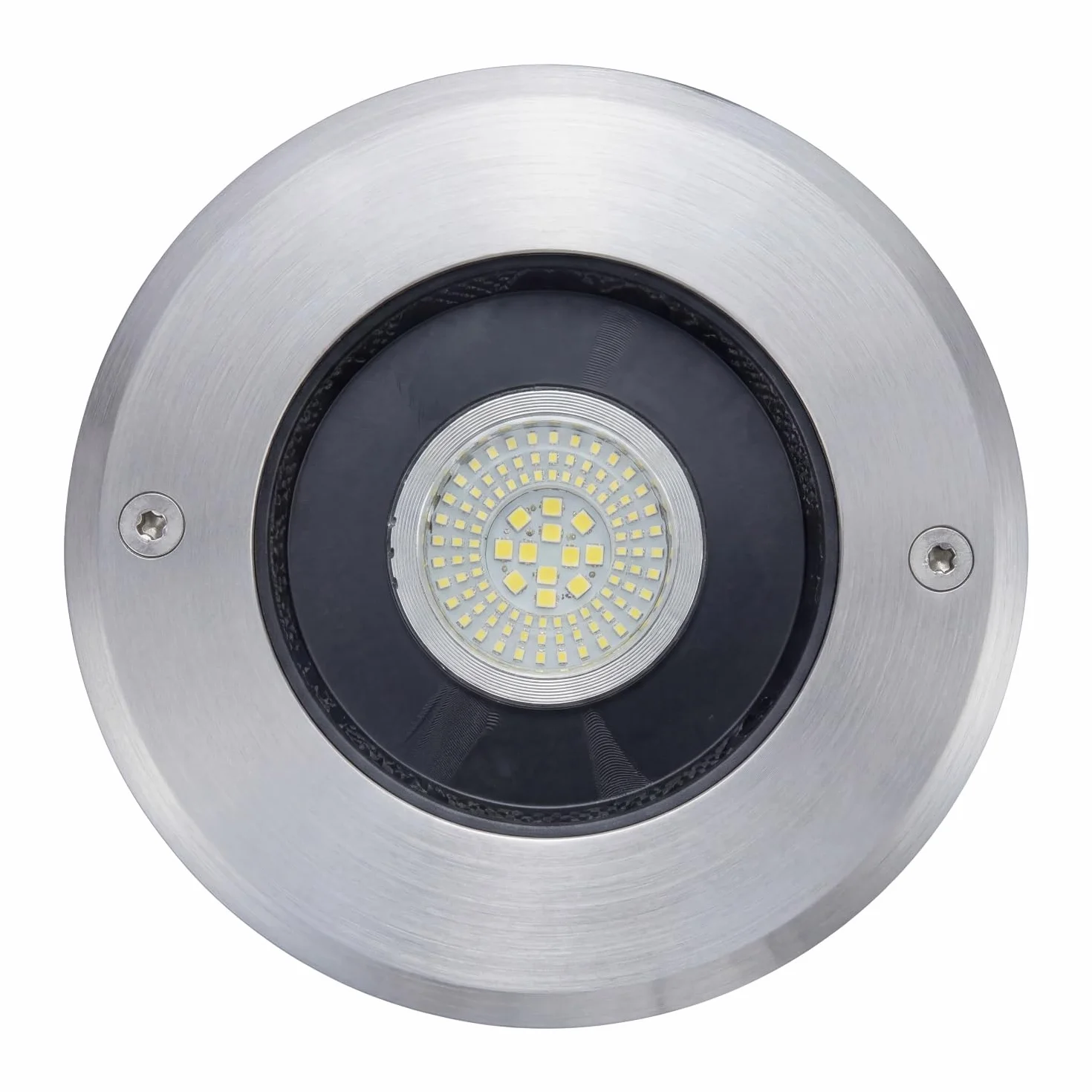 Spot encastrable LED IP67 acier inoxydable verre rond Ø14 cm 12 W 1032 lm étanche projecteur de sol extérieur