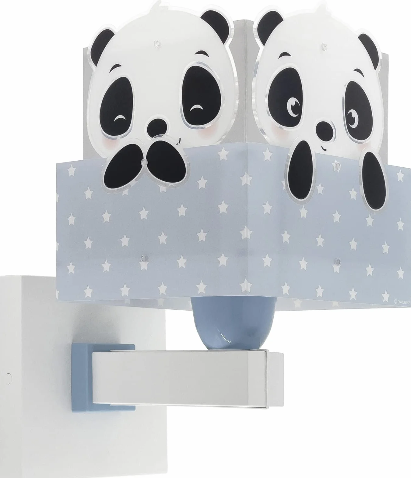 Dalber Lampe Applique Murale Enfant Ours Panda Animaux Bleu E27