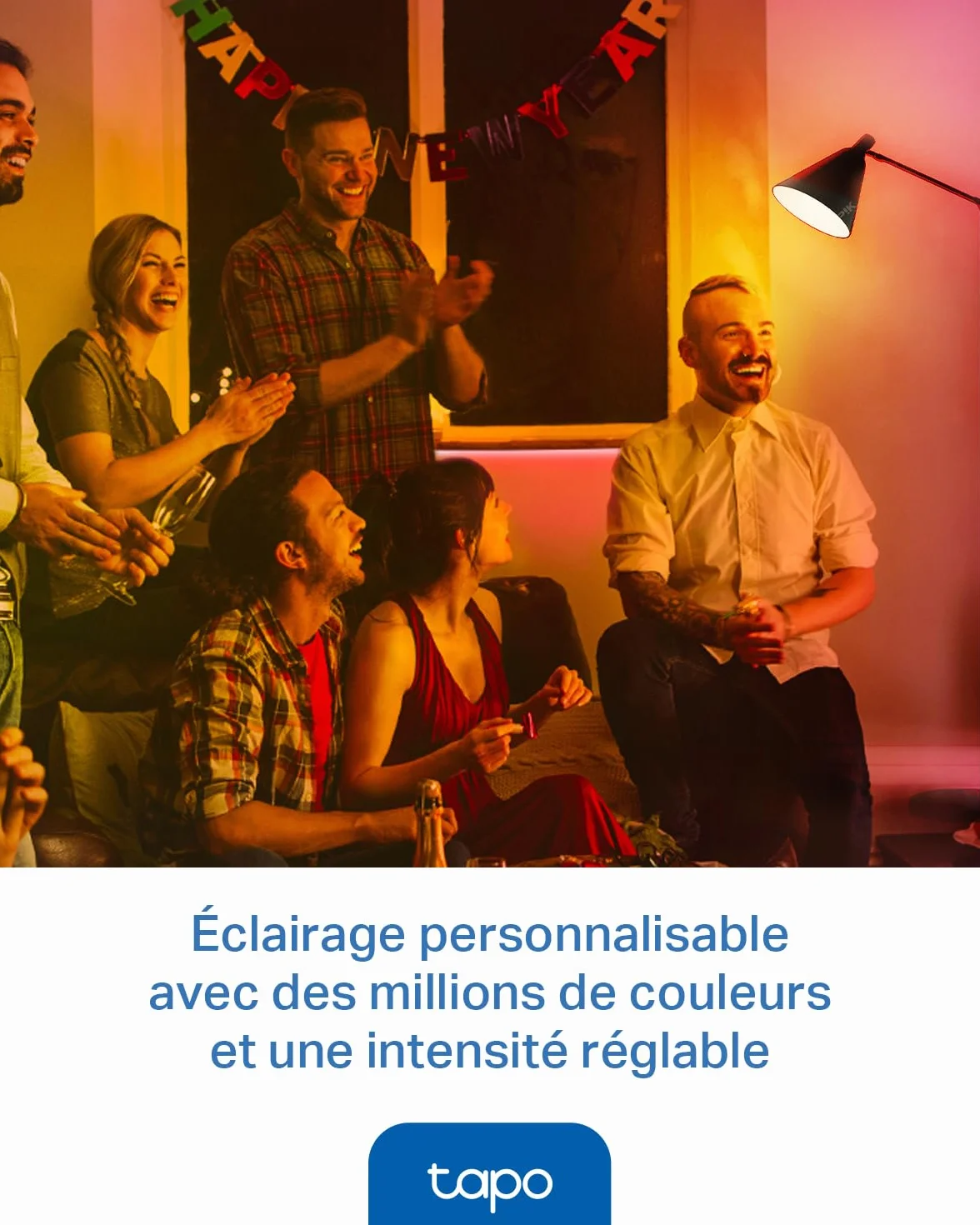 Tapo Ampoule Connectée WiFi LED E14 Multicolore 2500K-6500K Dimmable 4,3W 470Lm Compatible Alexa Google Home L430P