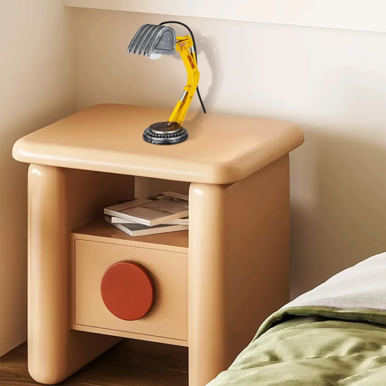 Lampe Pelleteuse Résine USB 21 cm Veilleuse Enfant Décoration Chambre