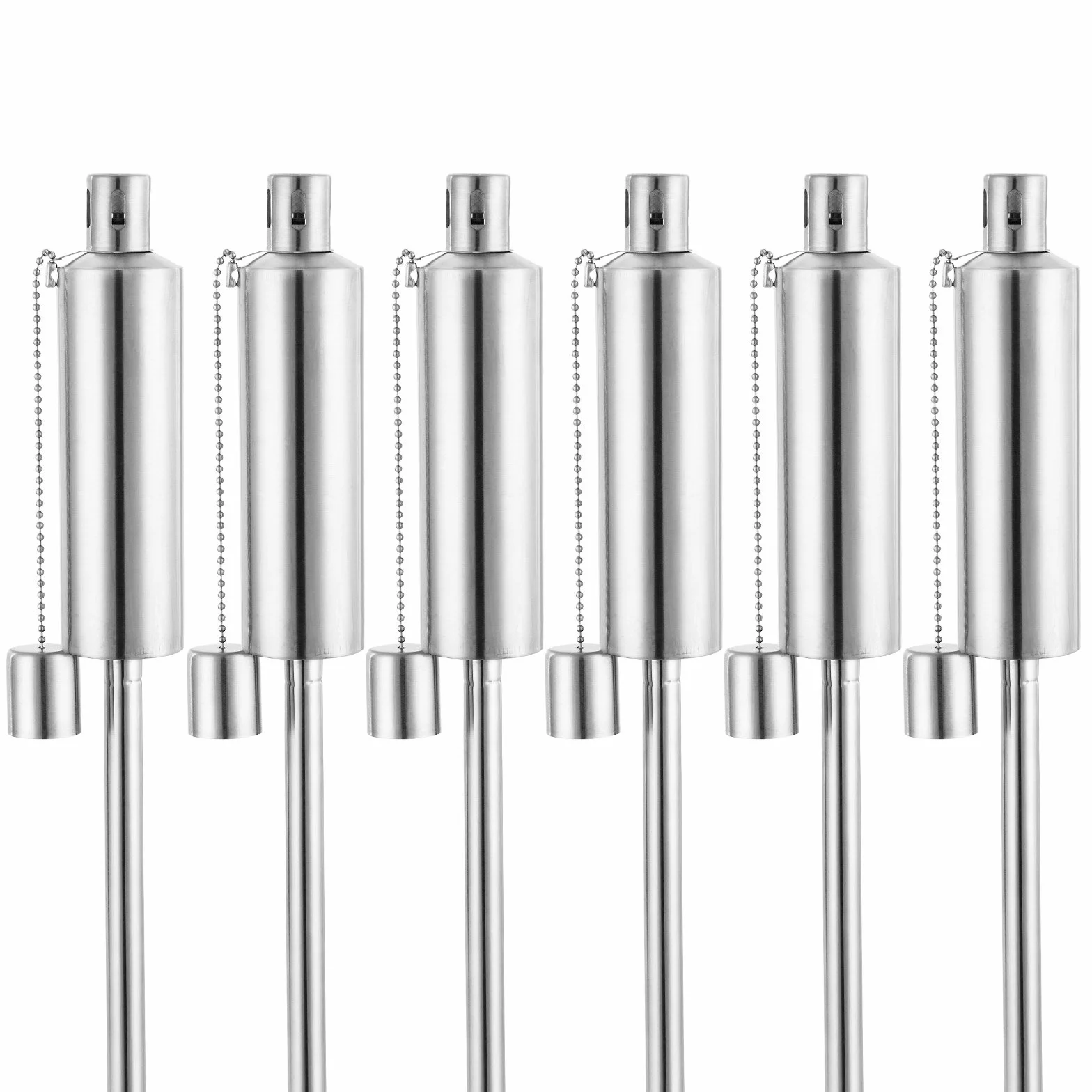 Deuba Torche de jardin à l'huile flambeau acier inoxydable 115 cm