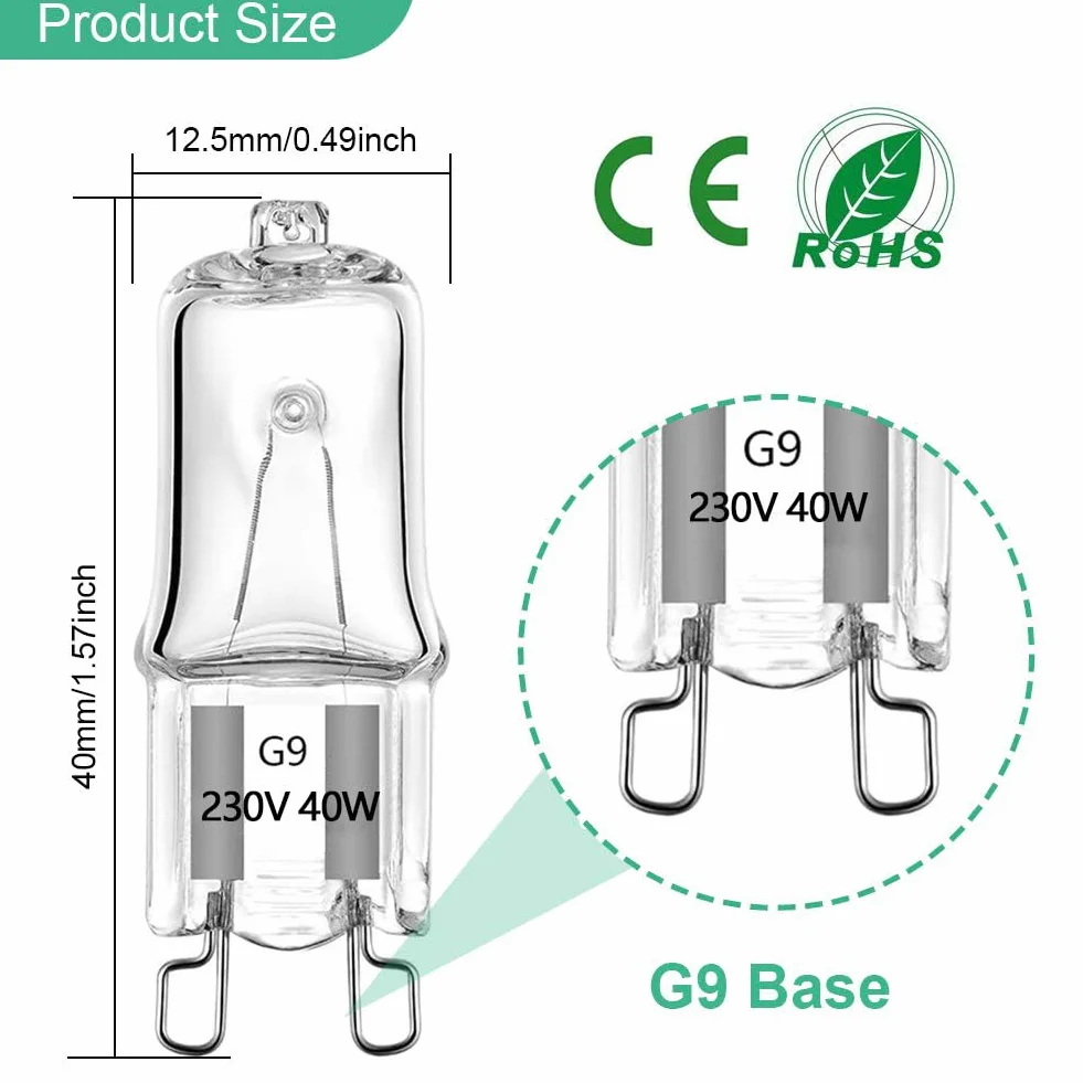 Ampoule G9 40W 230V 2900K 480LM Dimmable Warm White Halogène