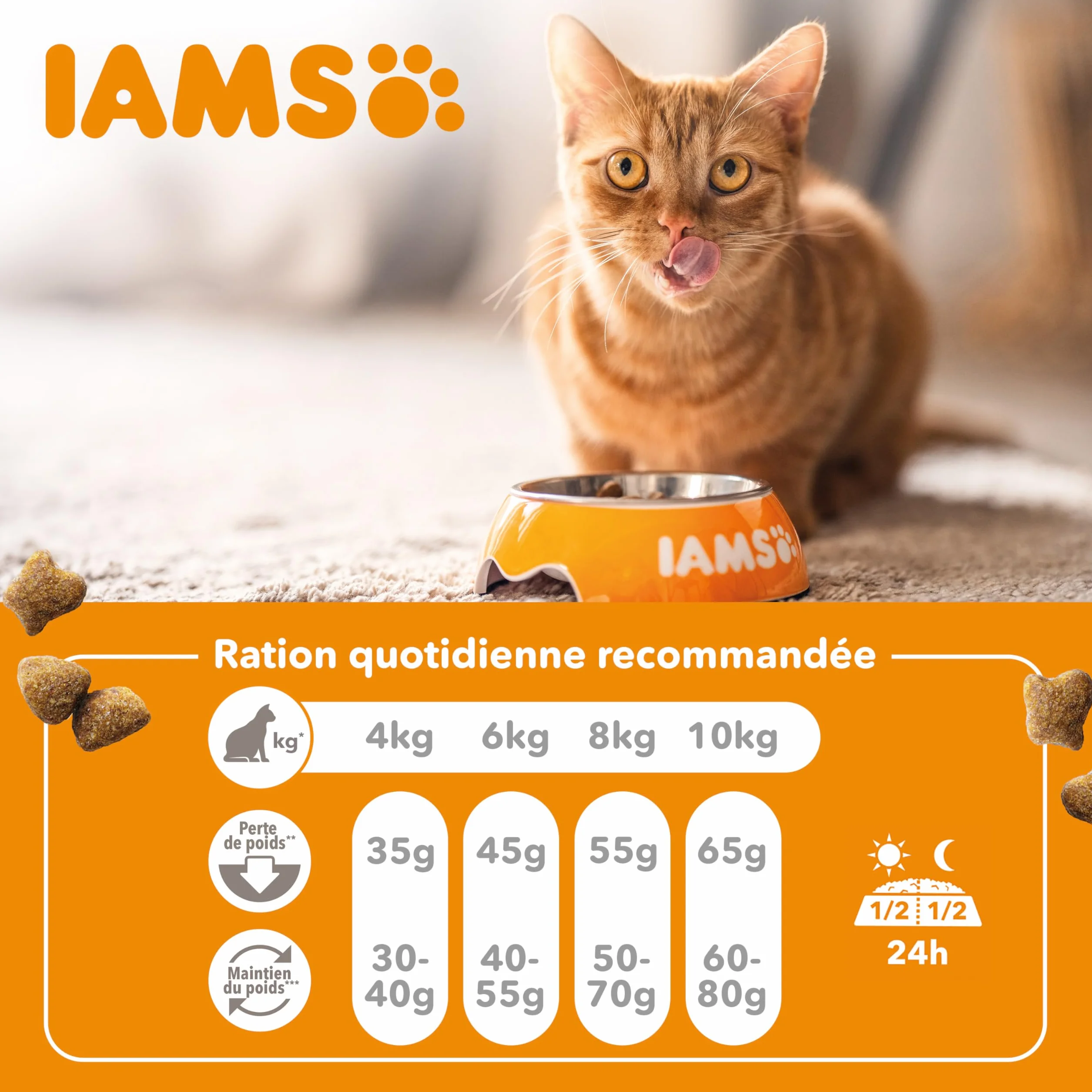 IAMS Advanced Nutrition Croquettes Allégées pour Chats Stérilisés au Poulet Frais 1,5 kg
