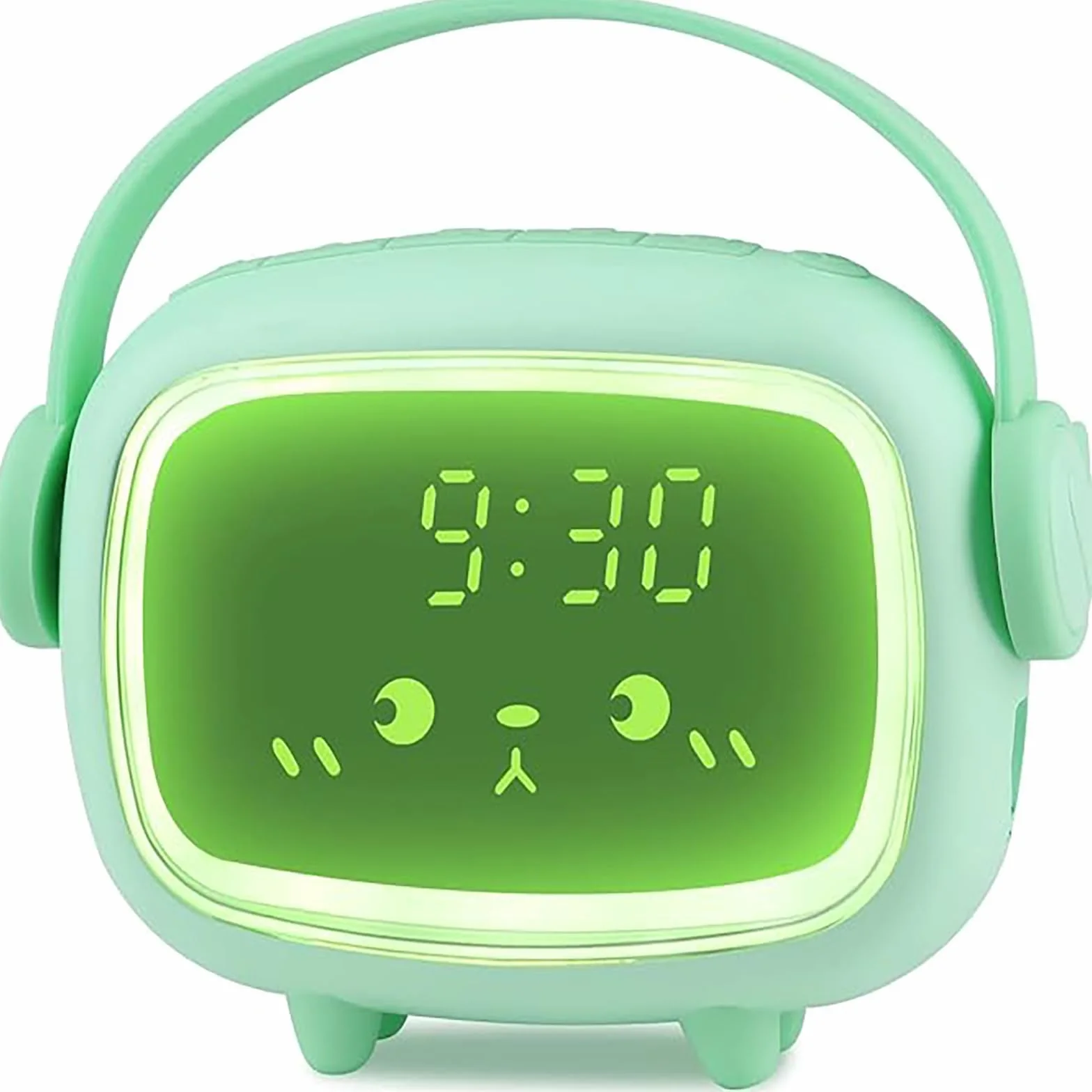 Edillas Réveil Enfants Fille Garcon Digital, Multifonctionnel Veilleuse, Snooze, Compte à Rebours, 6 Sonneries Rechargeable Luminosité Réglable