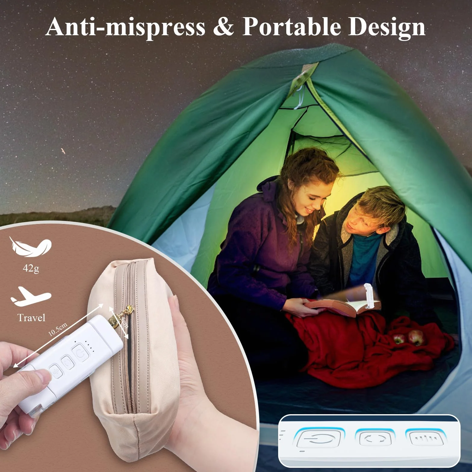 Lampe à Pince Livre Lumière Lecture 3 Modes Couleur 5 Niveaux Luminosité Réglables Rechargeable USB Autonomie 80 Heures Blanc