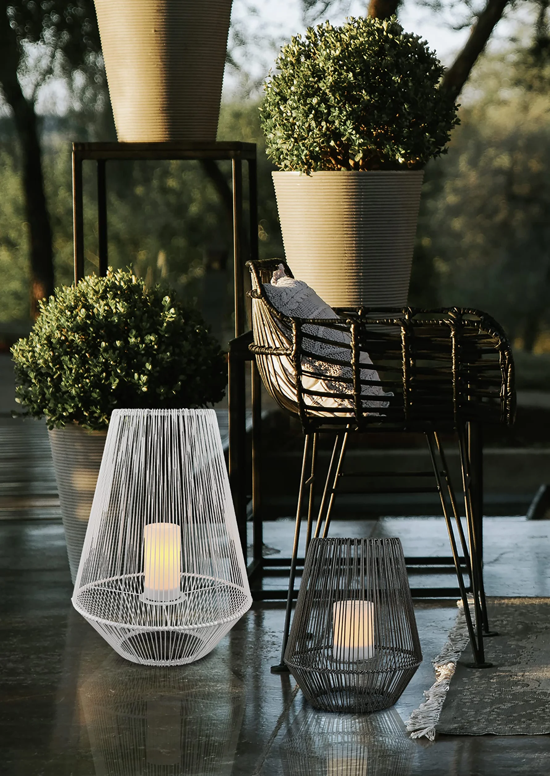 Reality Lampe de table Mineros LED Gris