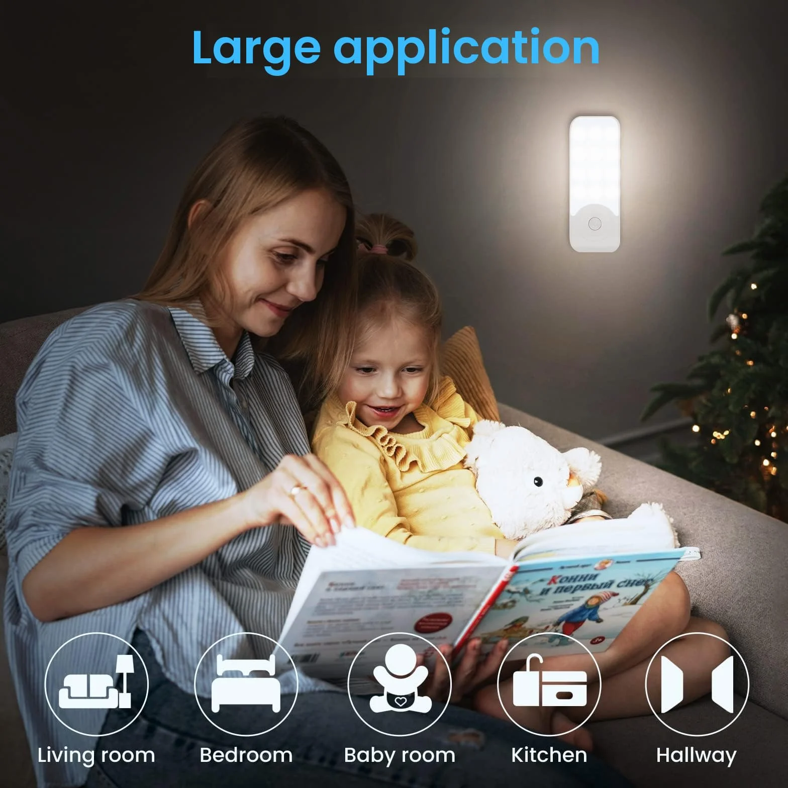 Veilleuse LED Rechargeable 2 Pièces Automatique Détecteur de Mouvement Lumière Murale Magnétique Portable 12 LED 3 Modes