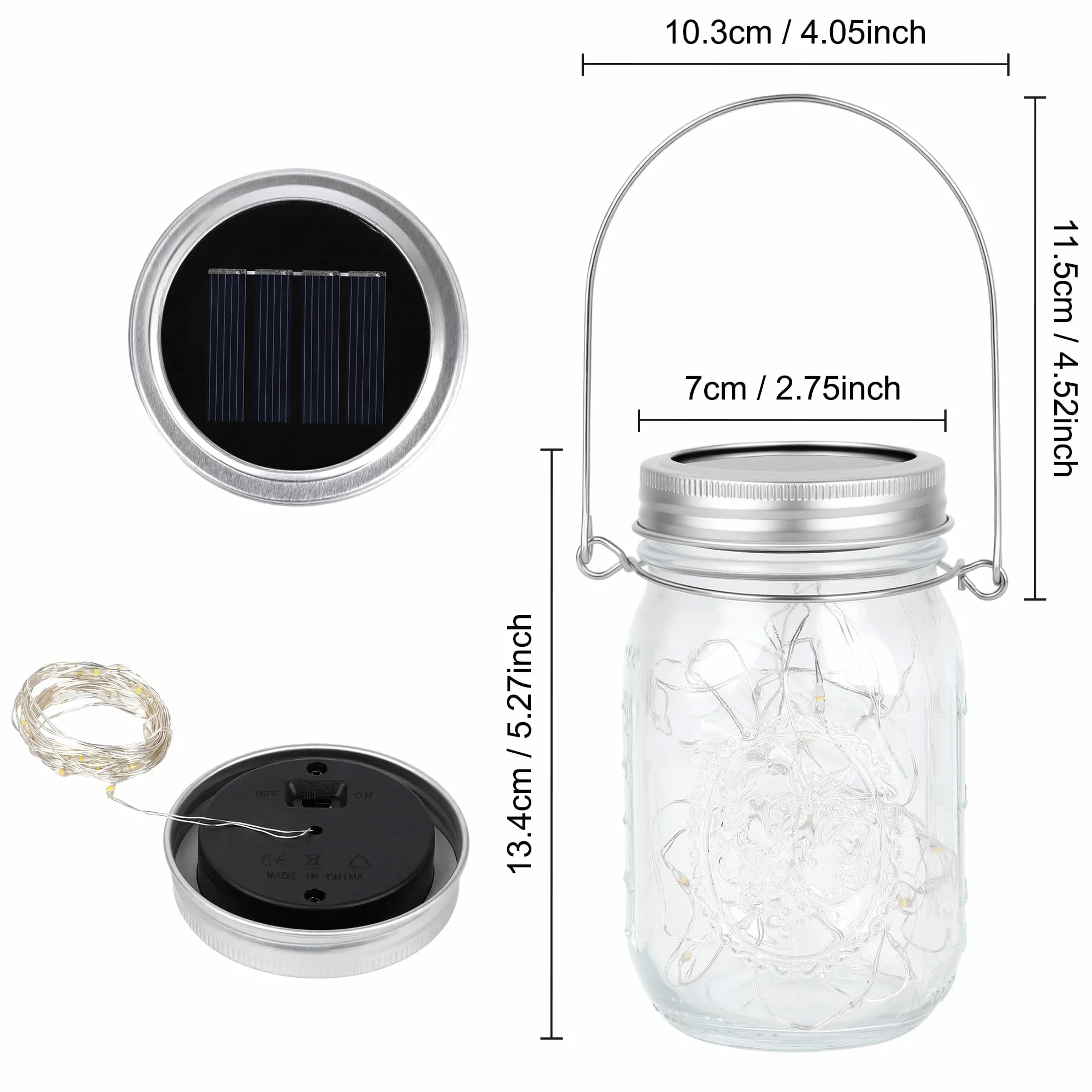 Lanterne Solaire Exterieur Jardin 6 Pièces 30 Led Étanche Ip65 Luciole Lumière Solaire Déco Noël Patio Pergola