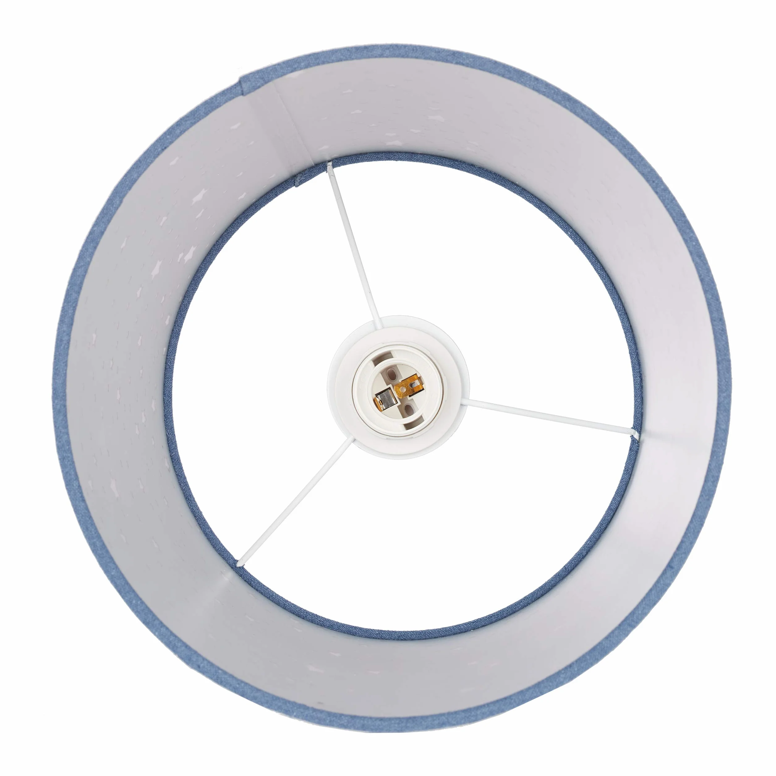 Relaxdays Lampe pour chambre motif ciel étoilé, enfants, abat-jour rond, bleu, 122 x 27 x 27 cm