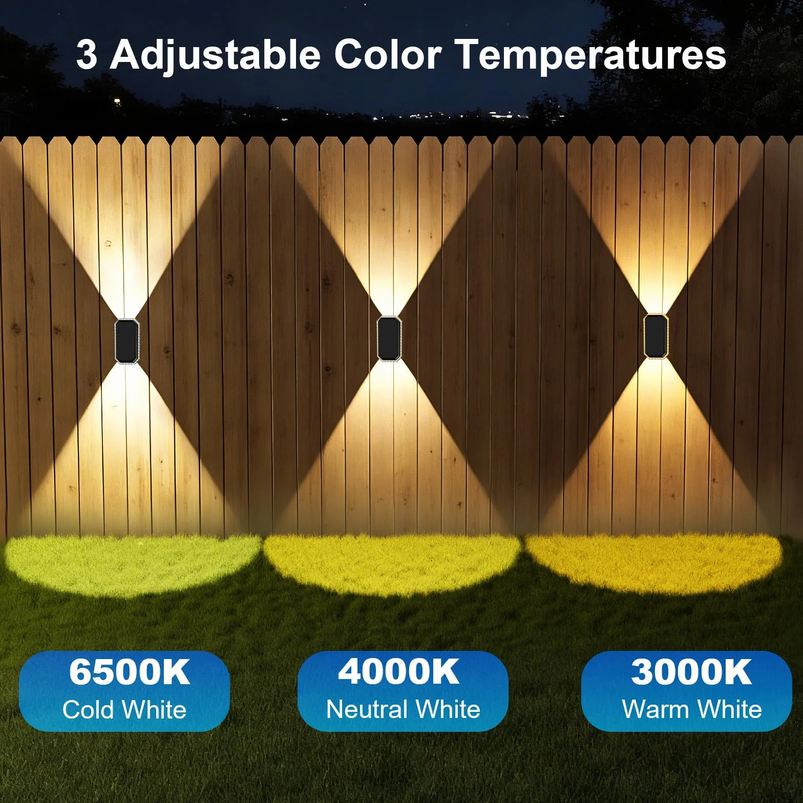 Lampe Solaire Exterieur IP65 1200mAh 3 Températures de Couleur Lot de 4