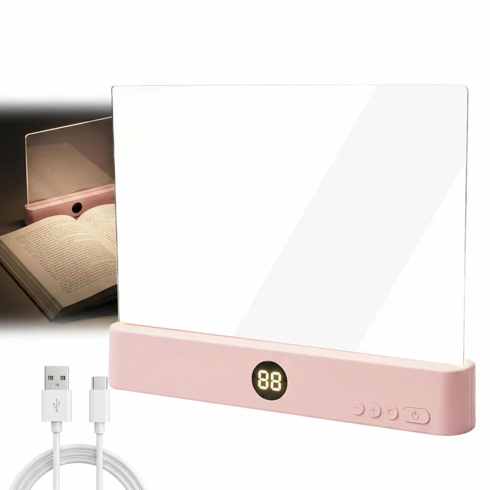 Lampe de Lecture LED Rechargeable USB-C, 3 Couleurs Réglables, Portable, Minuteur 99 min