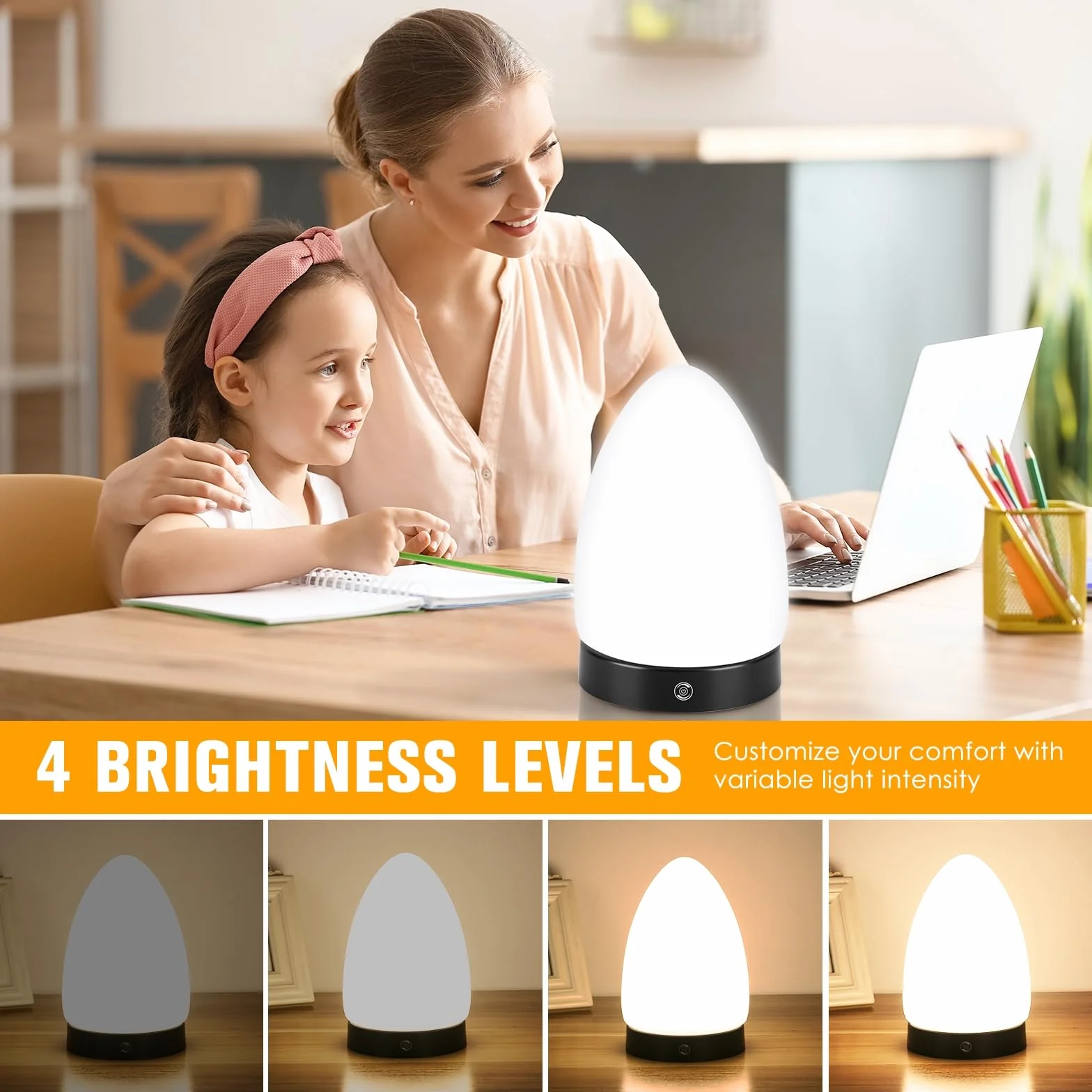 Lampe de luminothérapie 10.000 Lux avec télécommande, 3 températures de couleur, LED sans scintillement