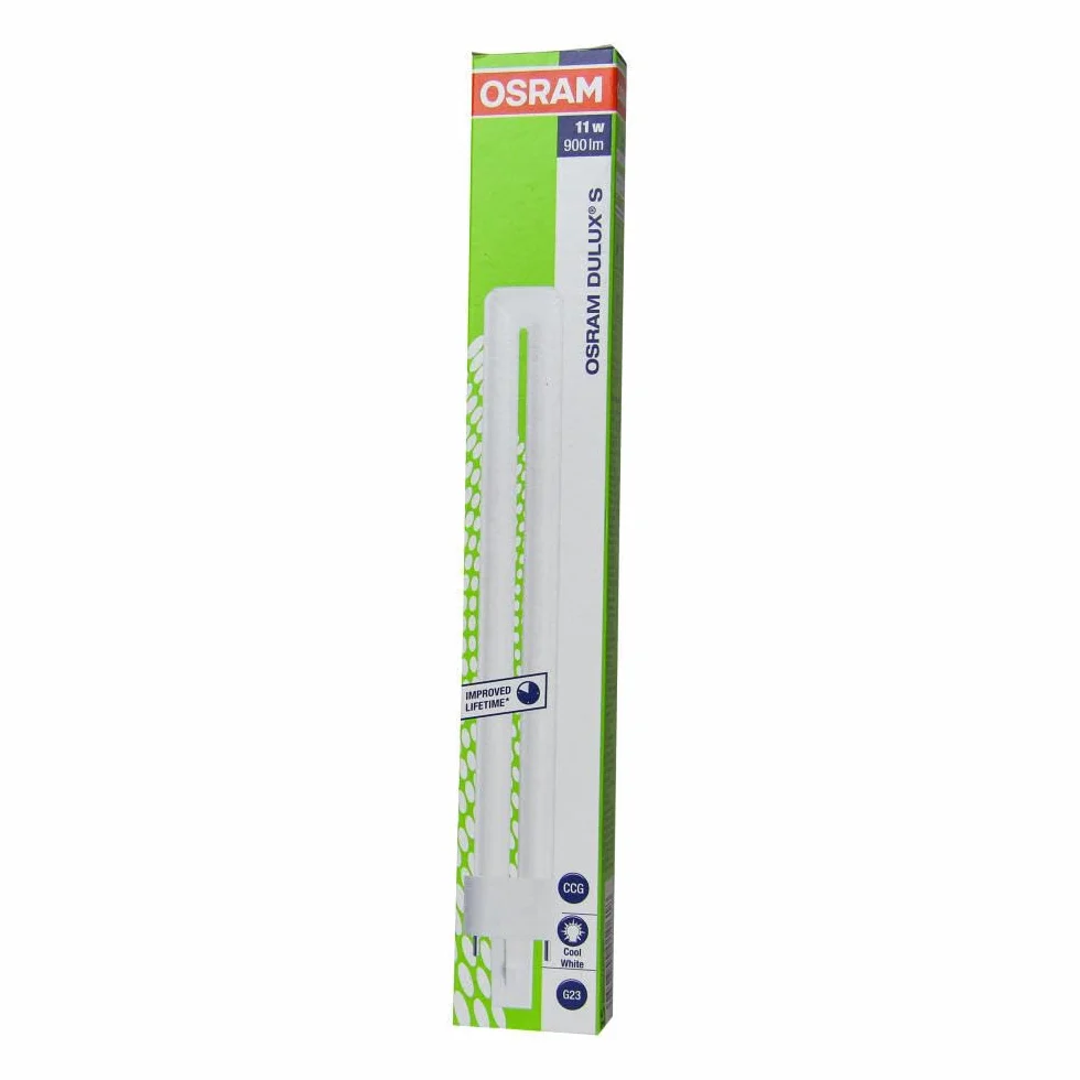 Osram Dulux S 840 11W G23 Compact Fluorescent Lamp Frosted White