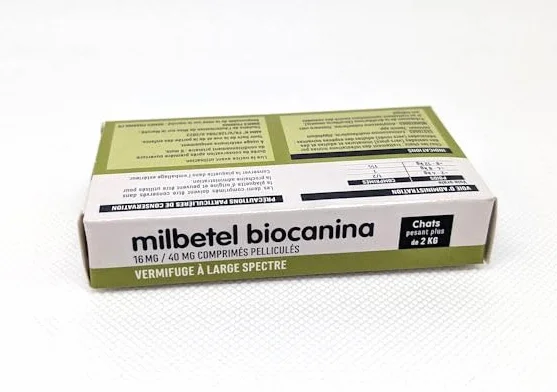 BIOCANINA Milbetel Comprimés Vermifuges pour Chat 2kg, 2 Pièces