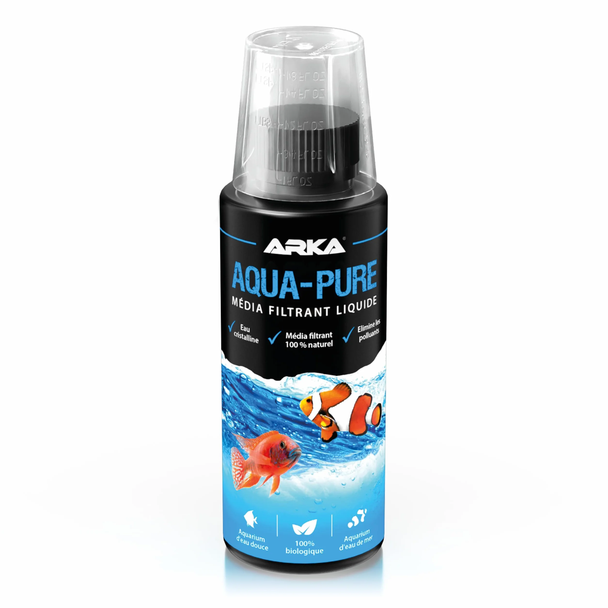 MICROBE-LIFT Aqua-Pure Clarificateur d’eau aquarium 118 ml – élimine la turbidité, eau cristalline, filtre biologique liquide eau douce & eau de mer
