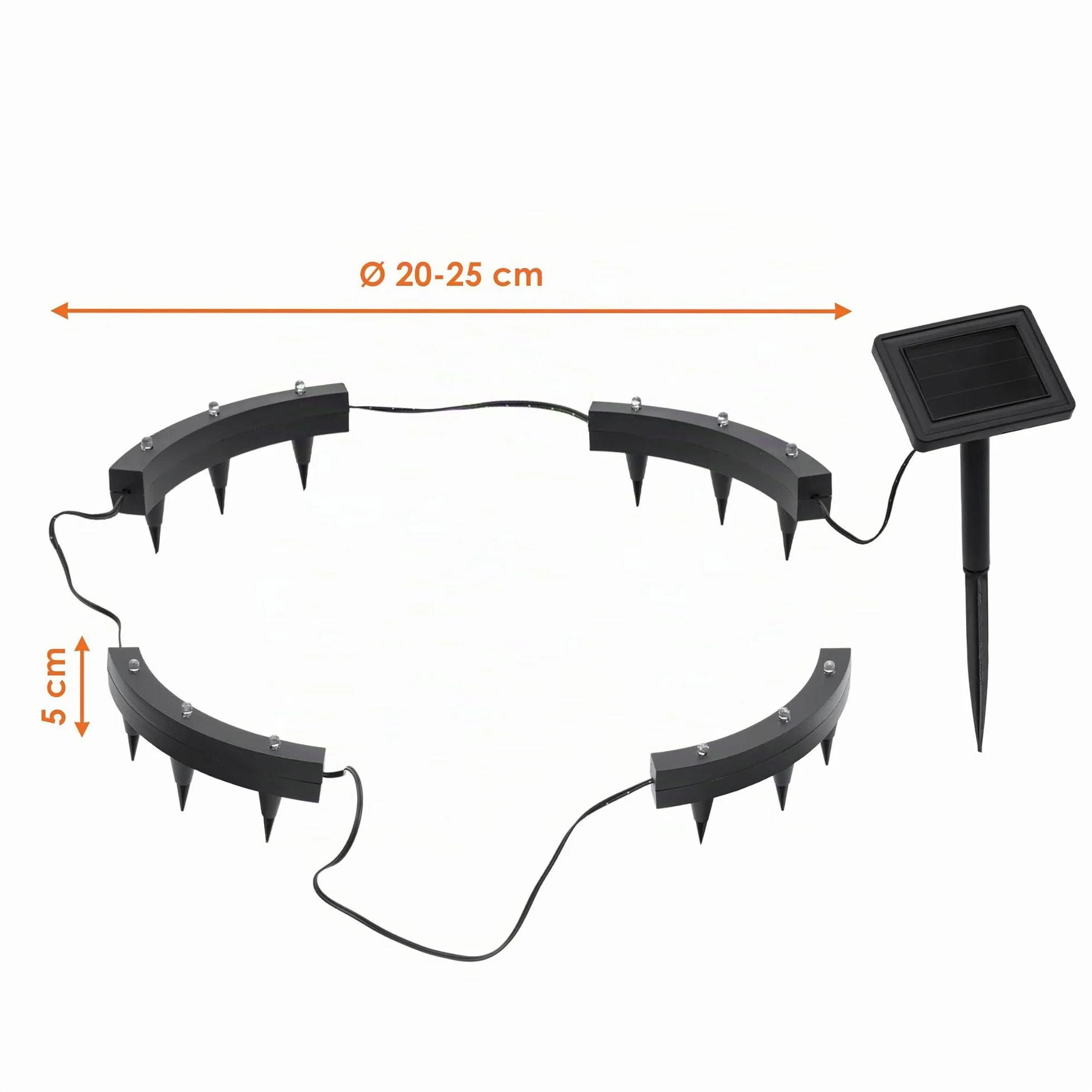 Spetebo Ensemble de 4 éclairages LED solaires pour fleurs en pot - Guirlande décorative jardin