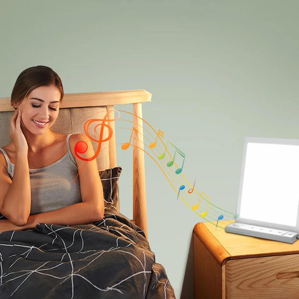 Lampe LED 20000 Lux 3 Températures de Couleur 6 Minuteries Touch Control Réglable Blanc Froid et Chaud