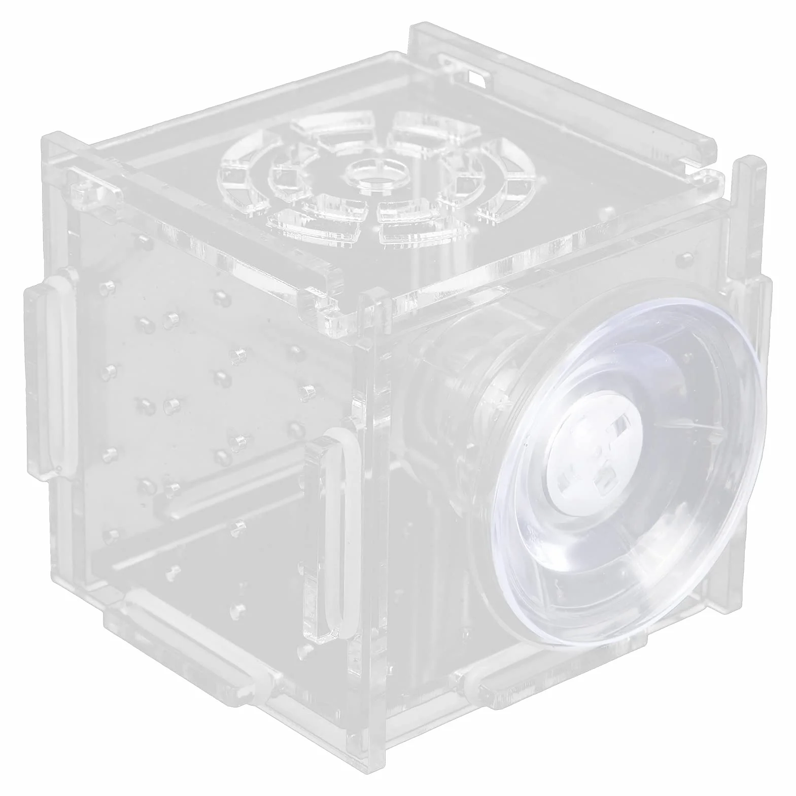 Éleveur de boîte d'isolement, boîte d'élevage d'incubateur pour poissons crevettes bébé (Grille Simple Petit Mini 6*6*6)