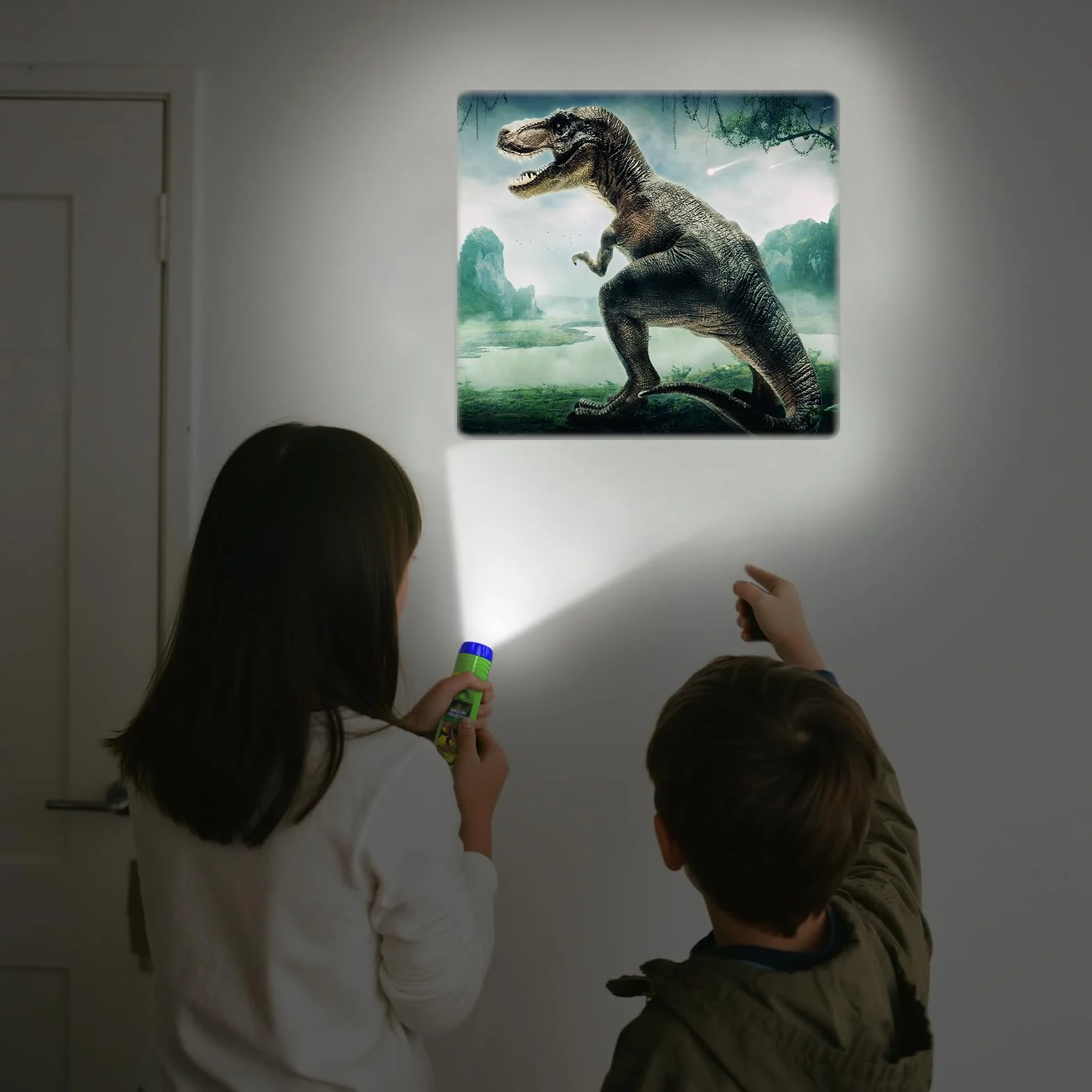 Pup Go Lampe Torche Projecteur Dinosaure Enfants 3+ Ans, 3 Disques 24 Images, Jouet Éducatif Scientifique