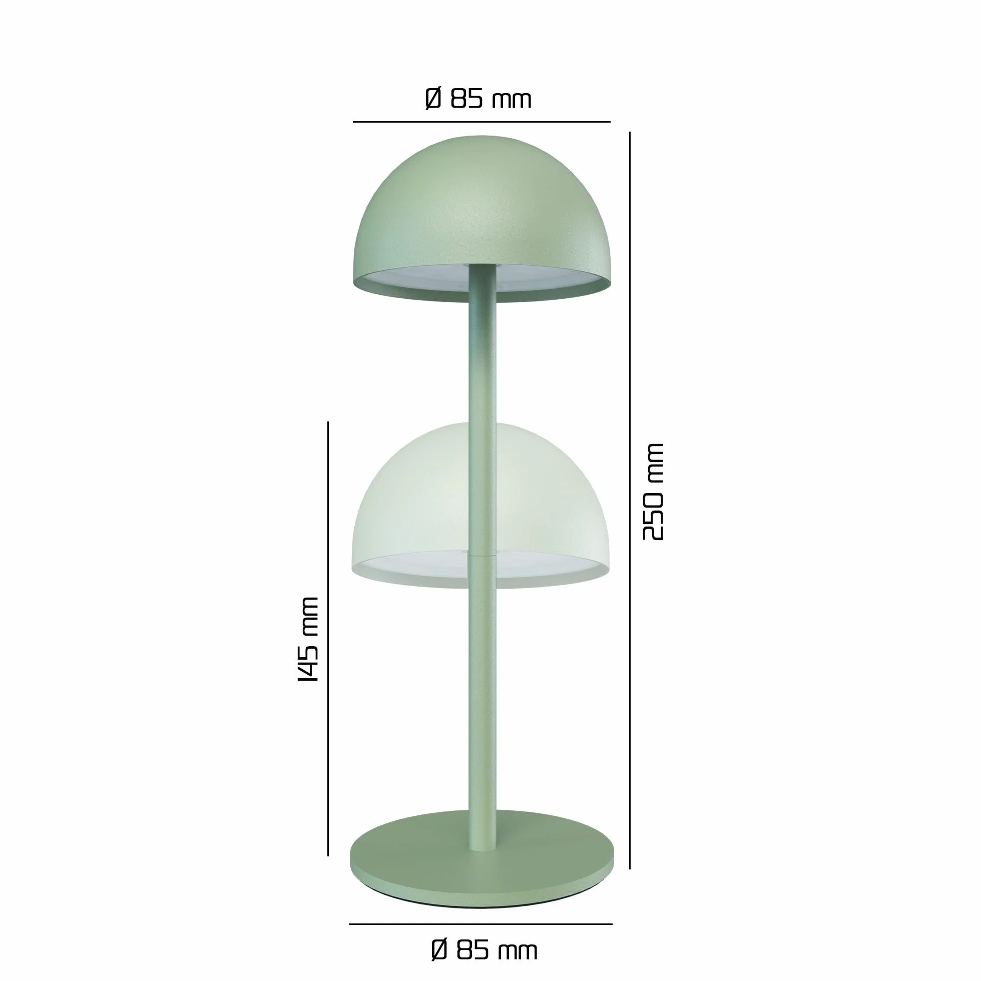 Ledvion Lampe de Table LED Rechargeable 2700K-5000K 110 Lm IP54 USB-C Vert Sauge