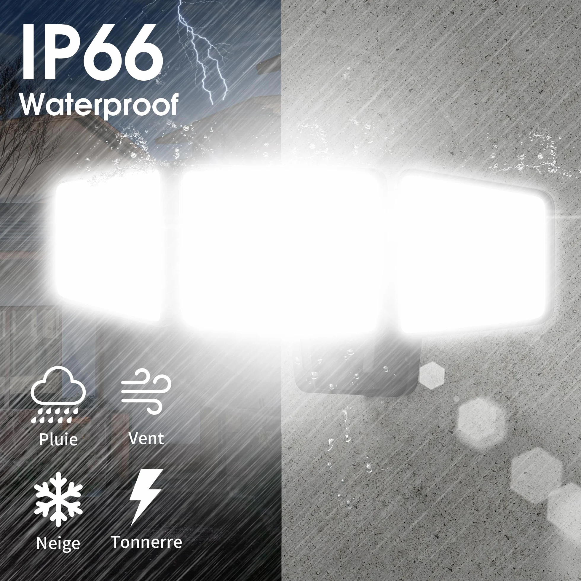 Projecteur LED d'extérieur 120 W 12000 lm IP66 étanche 4500 K