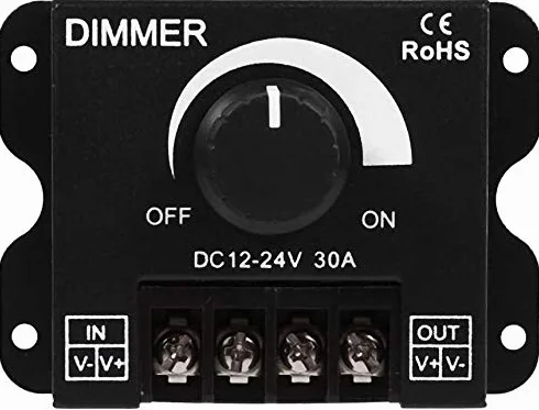 Aftertech 12V 24V 30A Power Dimmer 720W MAX Potentiomètre Manuel Bande LED