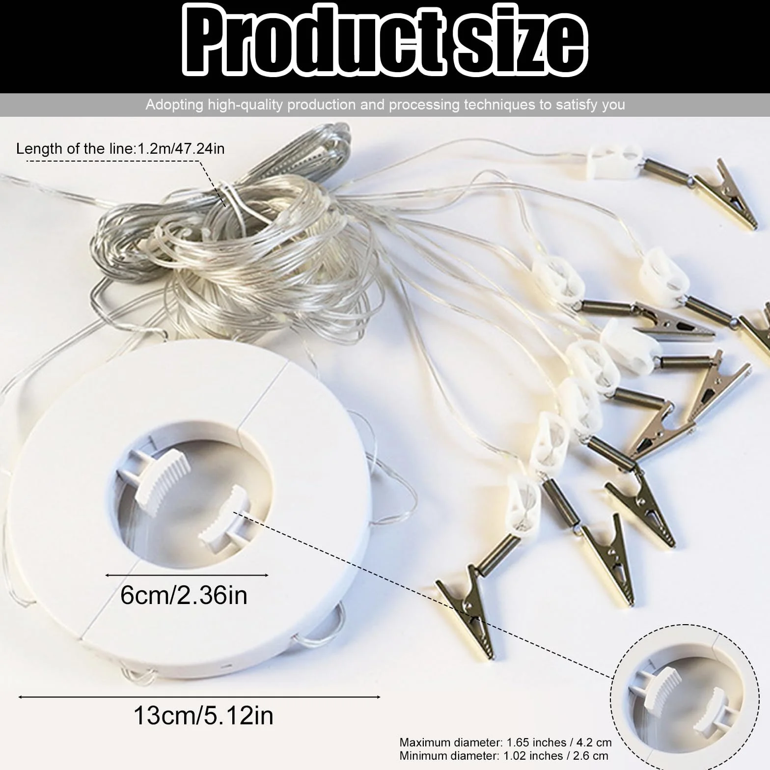 Guirlande lumineuse LED pour parasol IP67 8 modes avec télécommande
