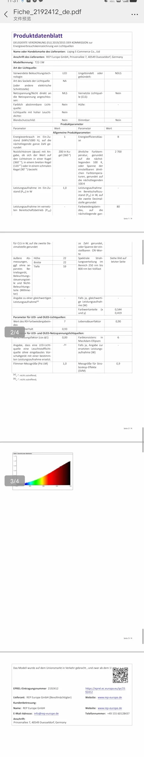 Ampoules LED E14 pour réfrigérateur Blanc naturel 4000 K T22 SES 230 V Lot de 2