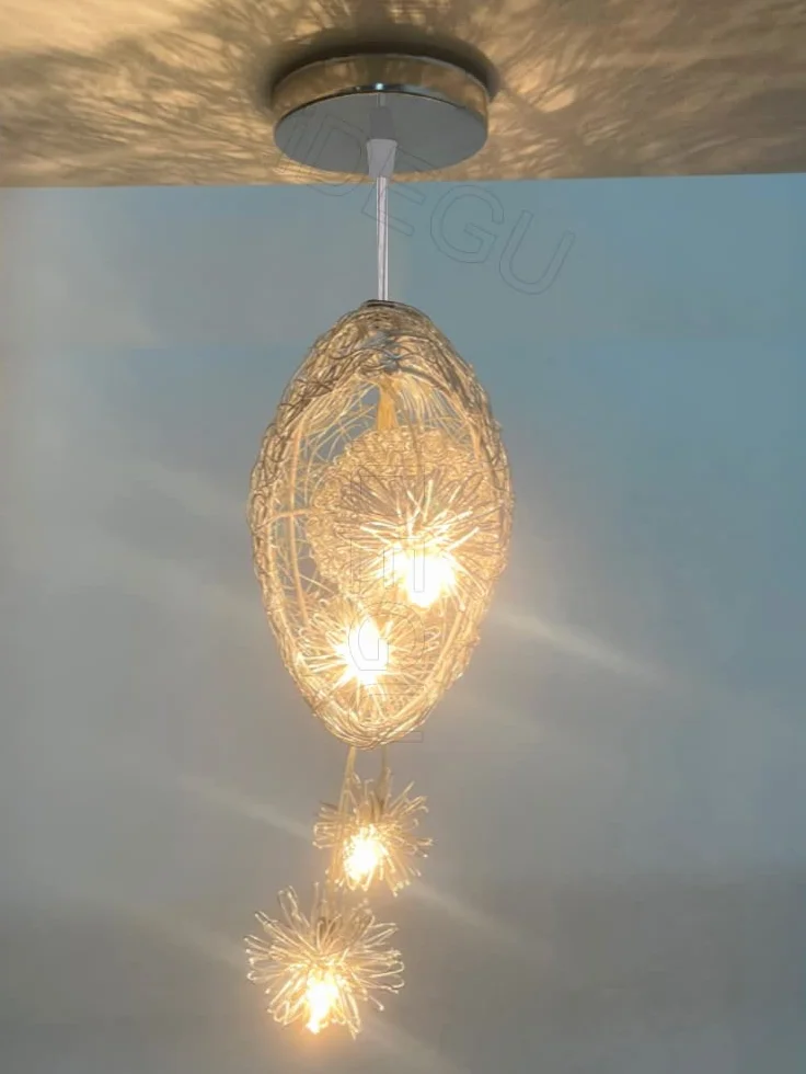iDEGU Suspension Luminaire Lune Étoiles LED Lustre Plafonnier 5 Ampoules Éclairage Décoration Chambre Enfant 15CM Lumière Blanche Chaude