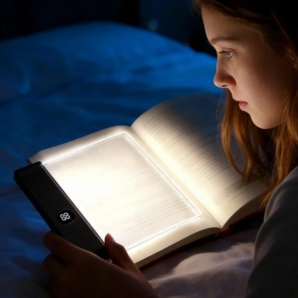 Lampe de Lecture LED Rechargeable Portable, 3 Modes de Couleur avec Minuteur