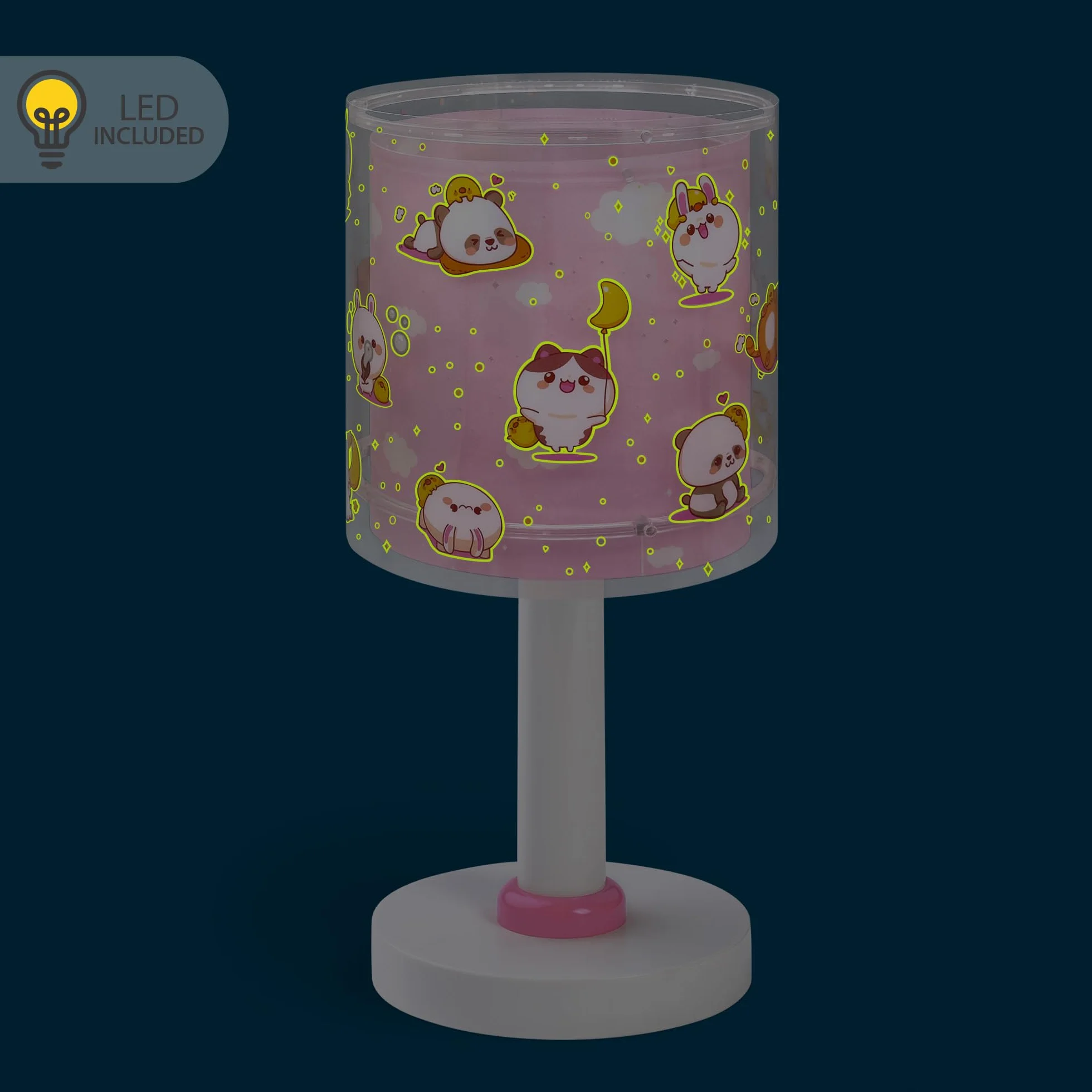 Dalber Lampe de chevet enfant veilleuse Kawaii rose G4 LED 4 W Ampoule incluse