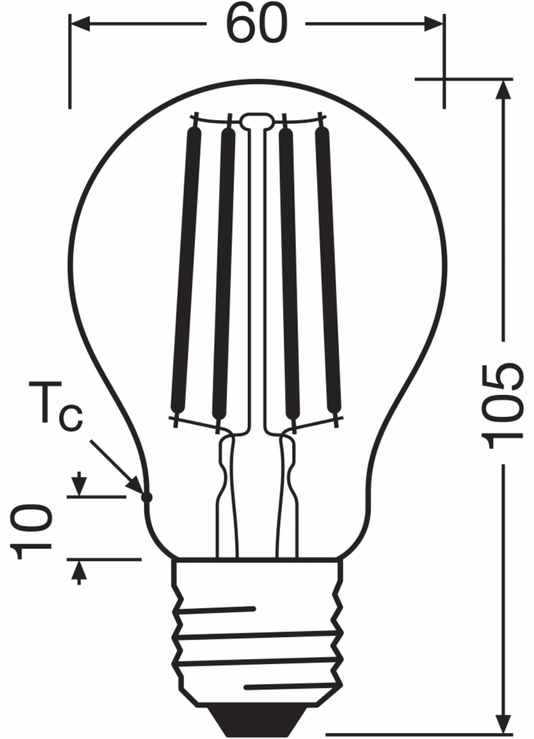 Osram Ampoules LED E27 5 Pack Blanc Chaud 60W Remplacement