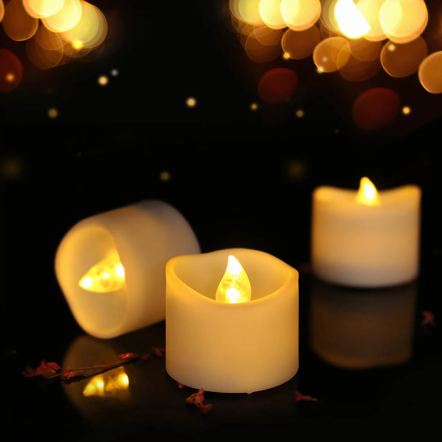 Bougies LED Flamme Vacillante 14 pcs Bougies électriques Noël Arbre Mariage