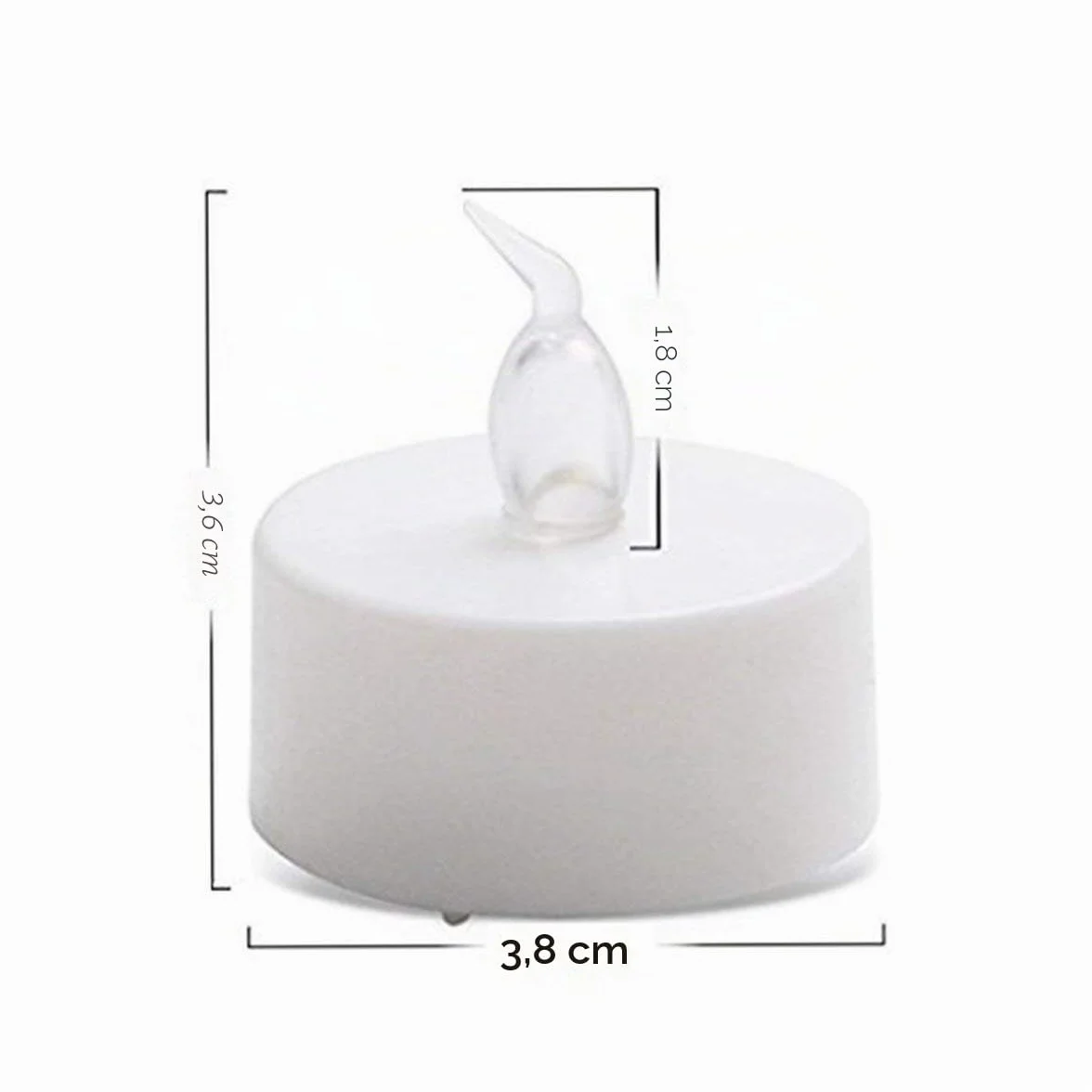 Bougies LED CR2032 sans flamme vacillante pour décoration Noël Mariage