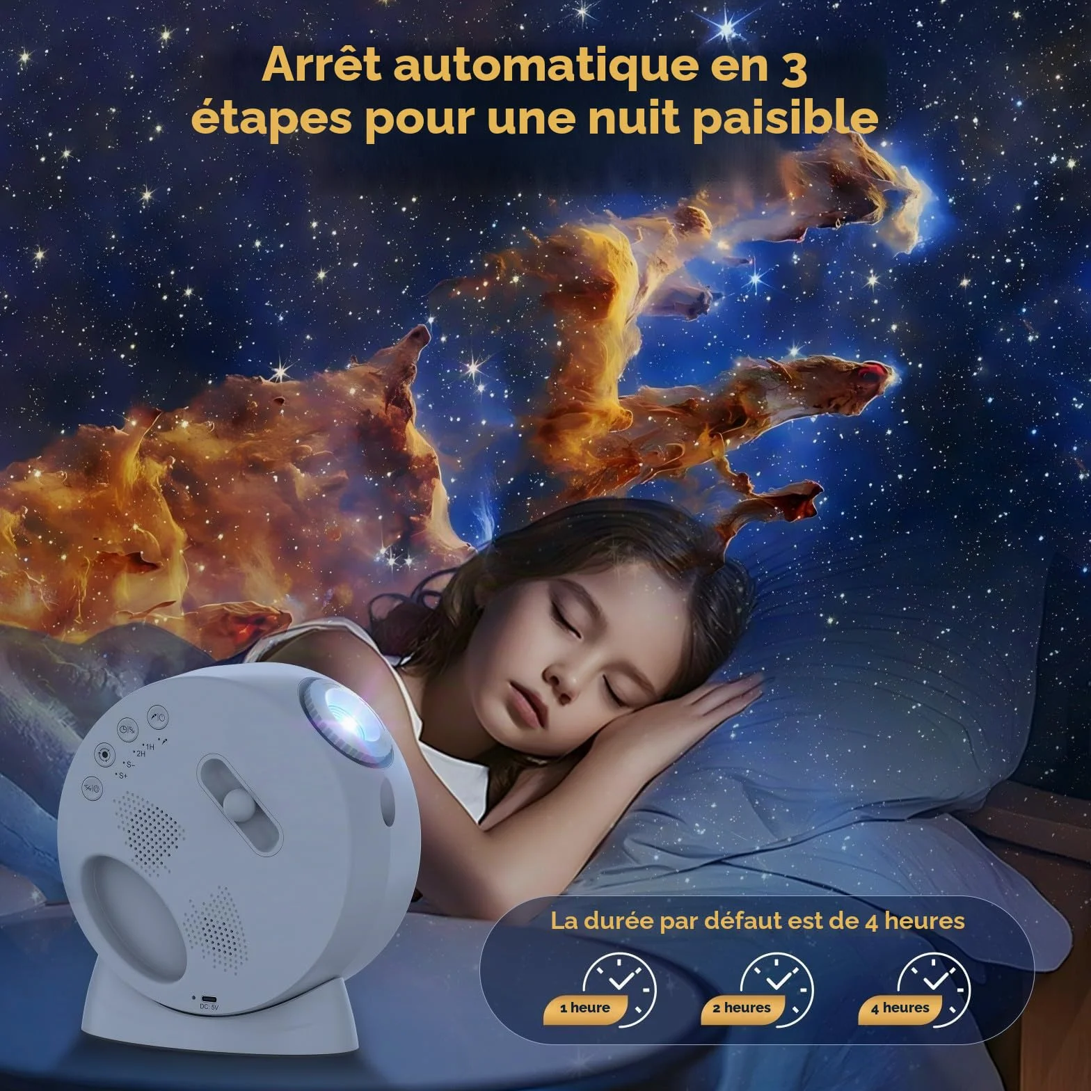 Projecteur Ciel Étoilé Mertturm avec Météore Dynamique, Horloge, 13 HD Disques, Minuterie, Rotation Rapide/Lent pour Enfants Adultes