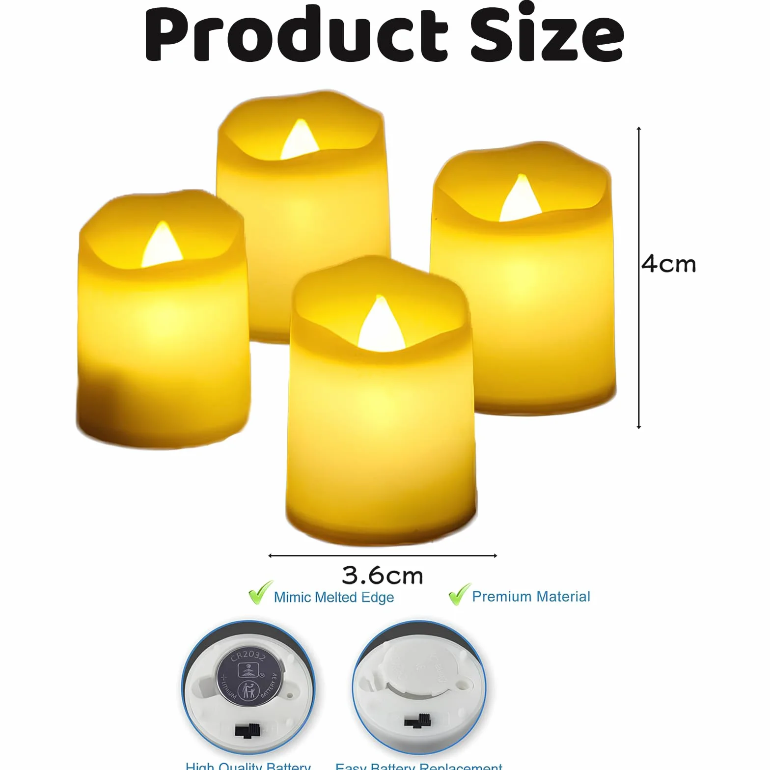 Bougies LED Flamme 24 Pièces, Chandelles Lumineuses Sans Flamme, Chauffe-Plat Électriques pour Décoration Maison Noël Mariage