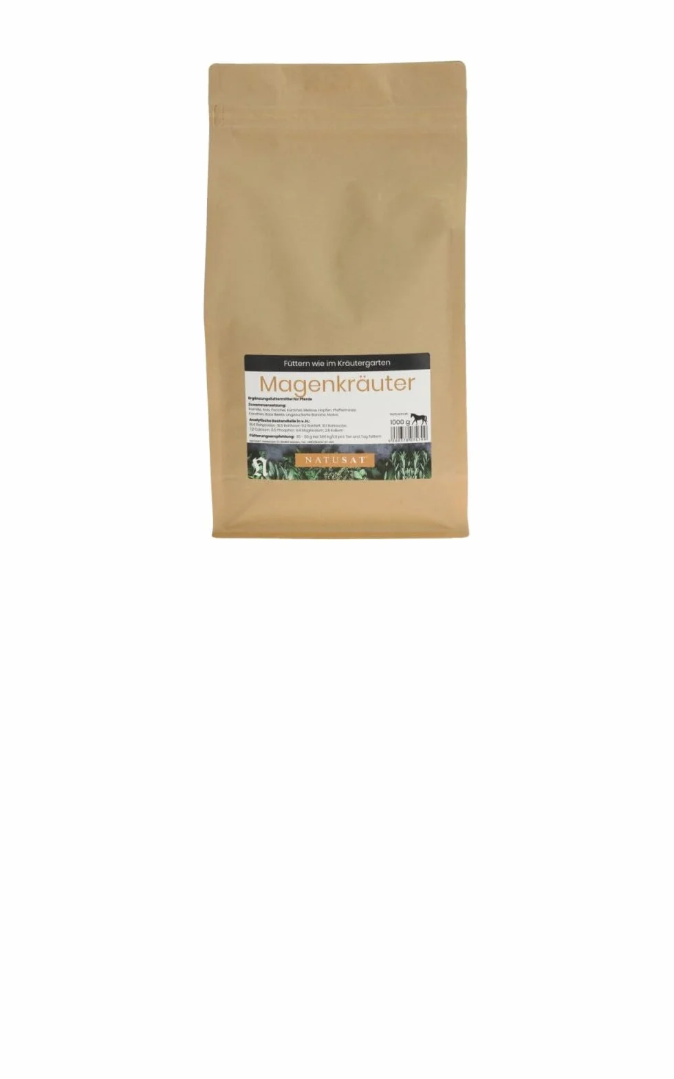 NATUSAT Mélange d'herbes pour l'estomac pour chevaux 1000 g