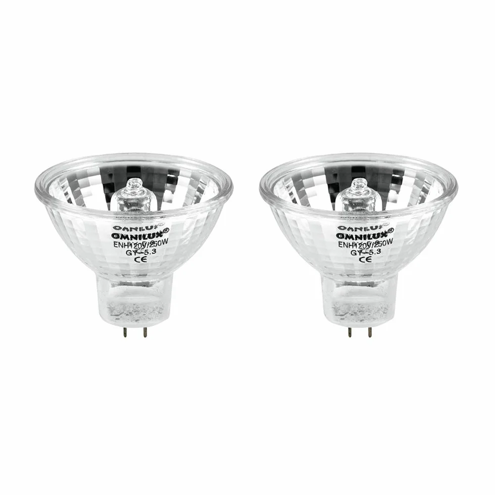Omnilux ENH Lot de 2 Ampoules à Effets 120 V 250 W Culot GY5.3