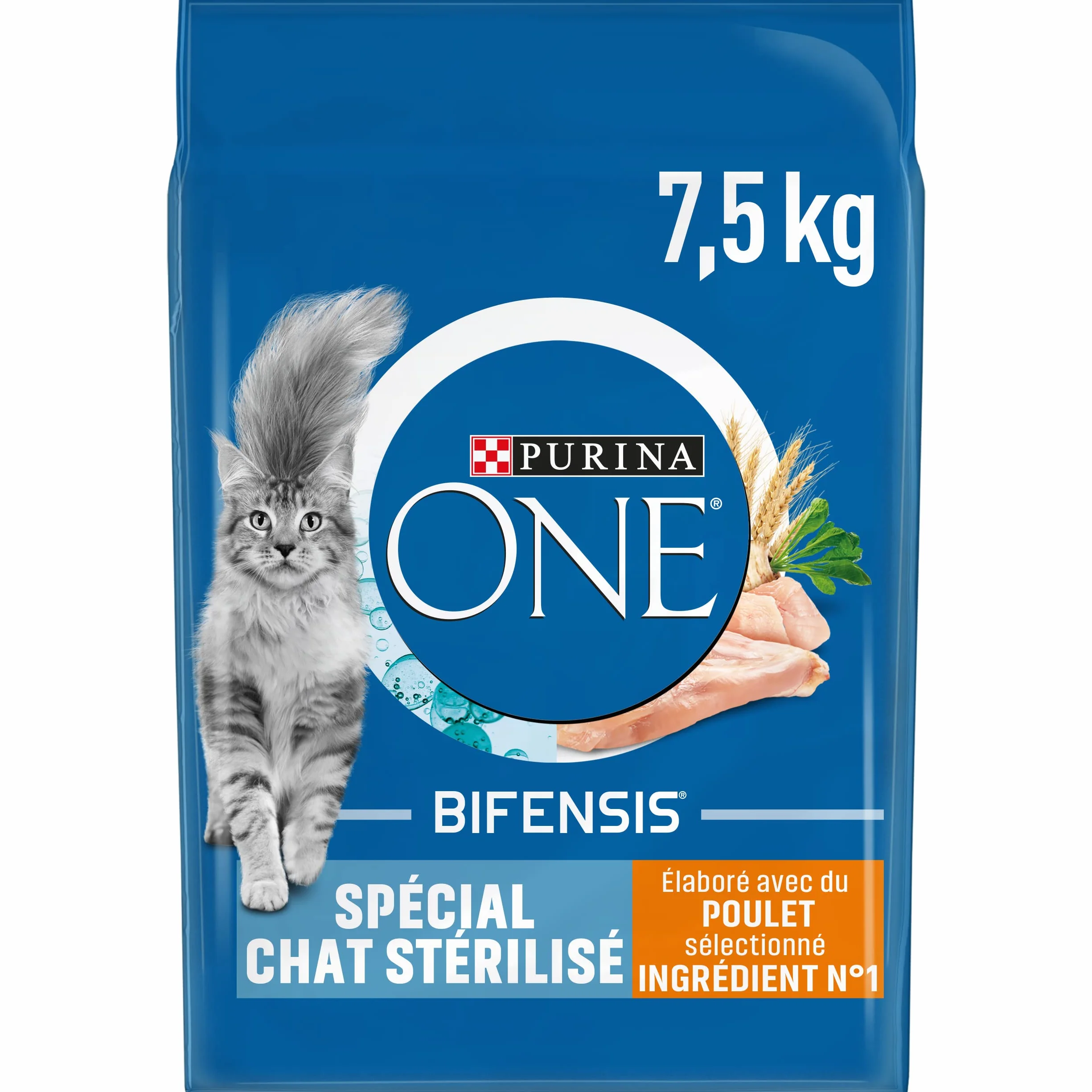 PURINA ONE BIFENSIS Spécial Chat Adulte Stérilisé Poulet 7,5 Kg