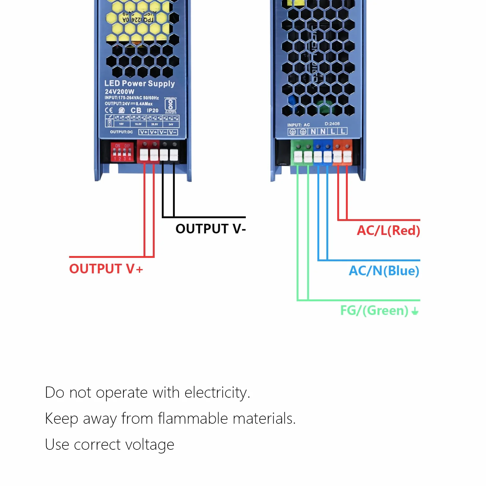 BENLUN Transformateur LED 24 V 200 W AC 220 V vers DC 24 V IP20