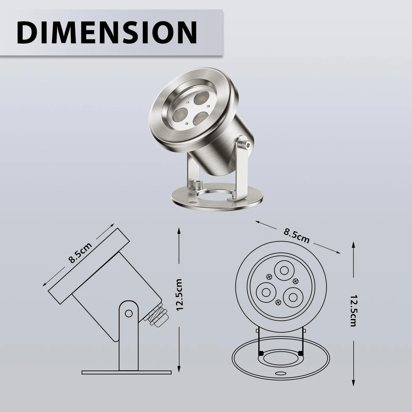 Eclairage Bassin de Jardin 6W SS316 RGB Lampe Submersible IP68 avec Contrôle APP Transformateur 12V Set 2