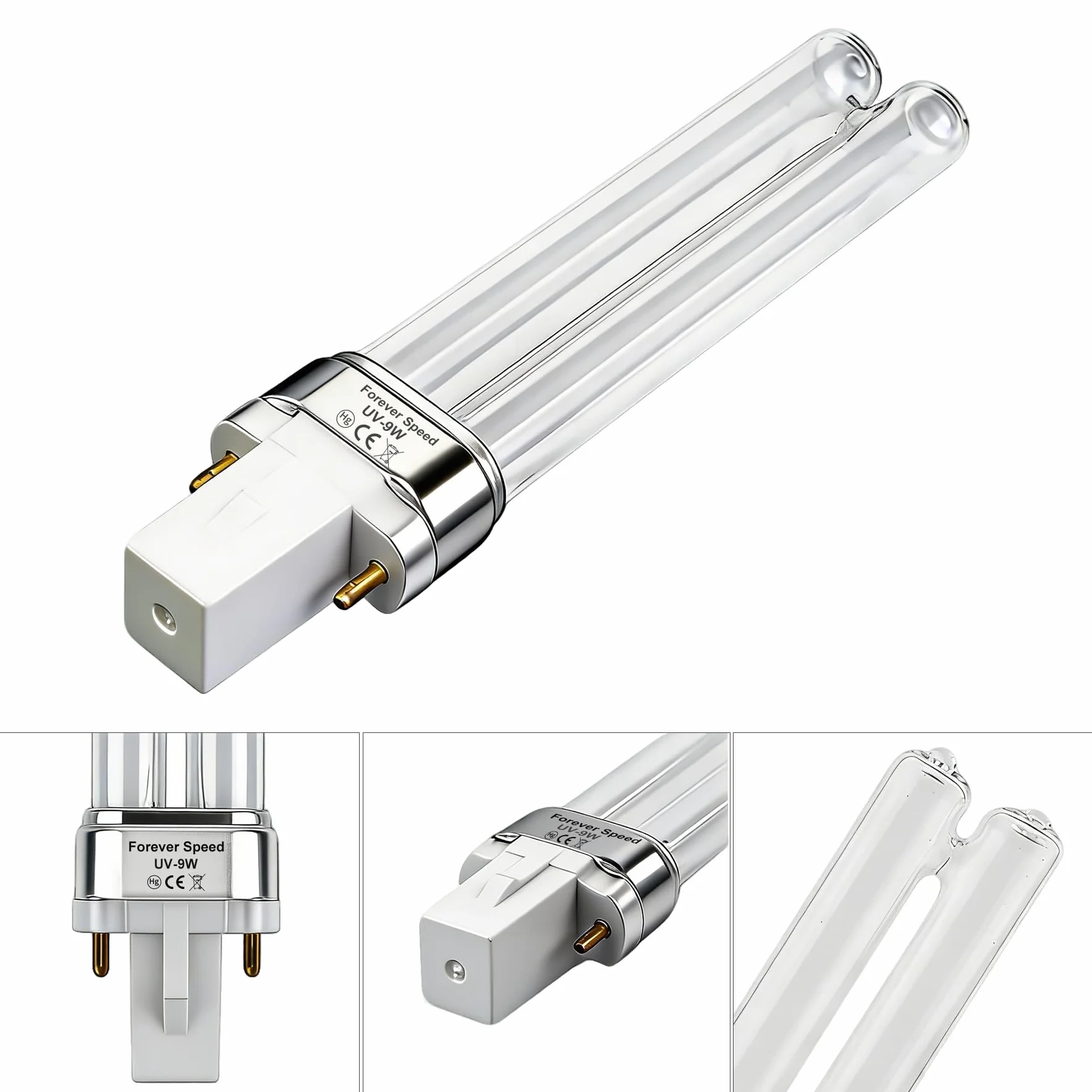 Forever Speed UV Ampoule de Rechange UVC pour Aquarium 9W G23