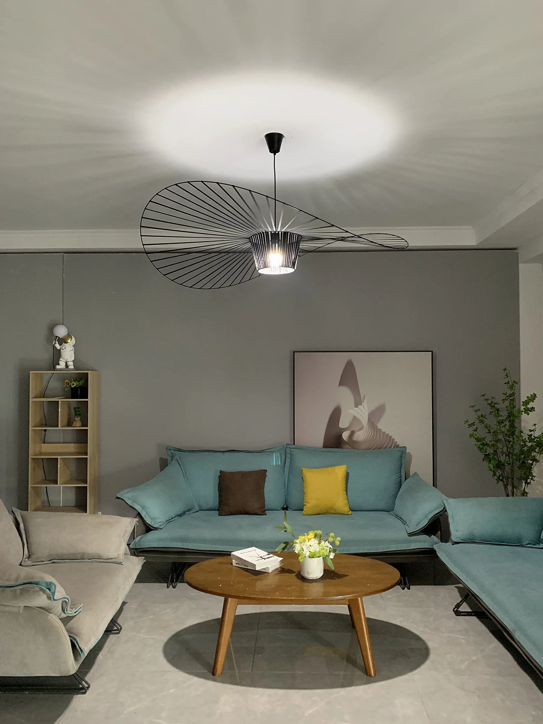 Lustre Vertigo Suspension, RéTro Suspension Luminaire Lustres Postuler à Salon Cuisine Chambre Luminaires IntéRieur, Lampe LED E27 Max 40W (80 CM)